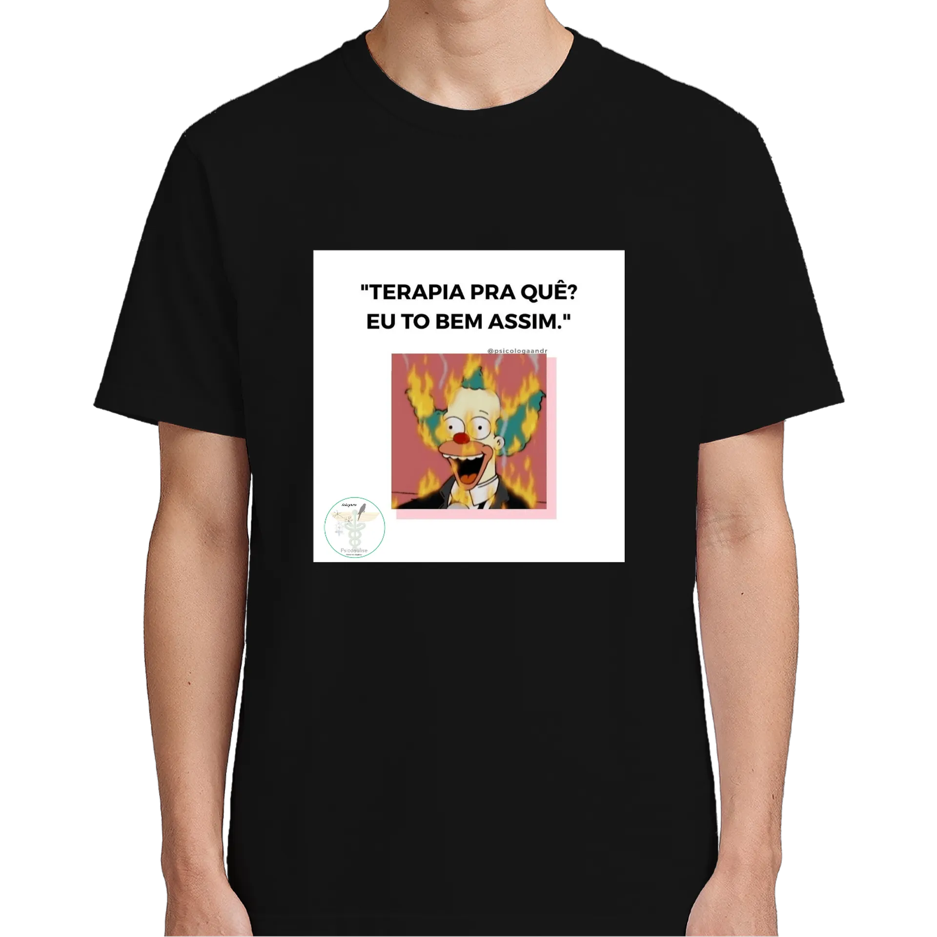 Camiseta Estampa Palhaço Fogo 100% Algodão - Imagem 5