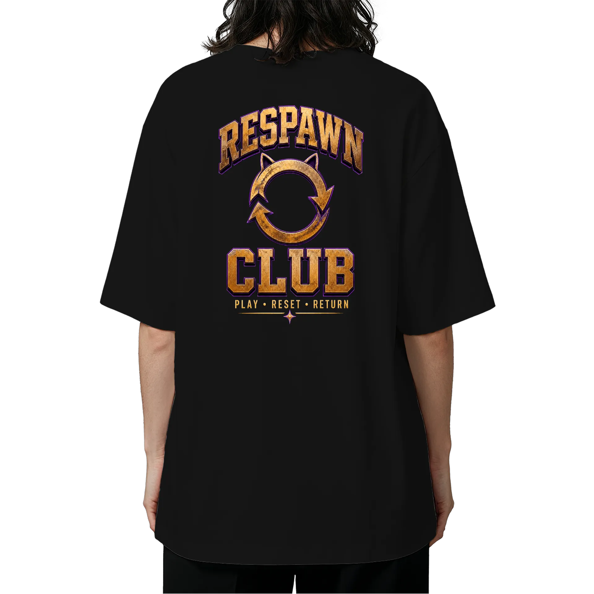 Camiseta Oversized Gamer Respawn Club de HeyBastet — imagem 5 de 6