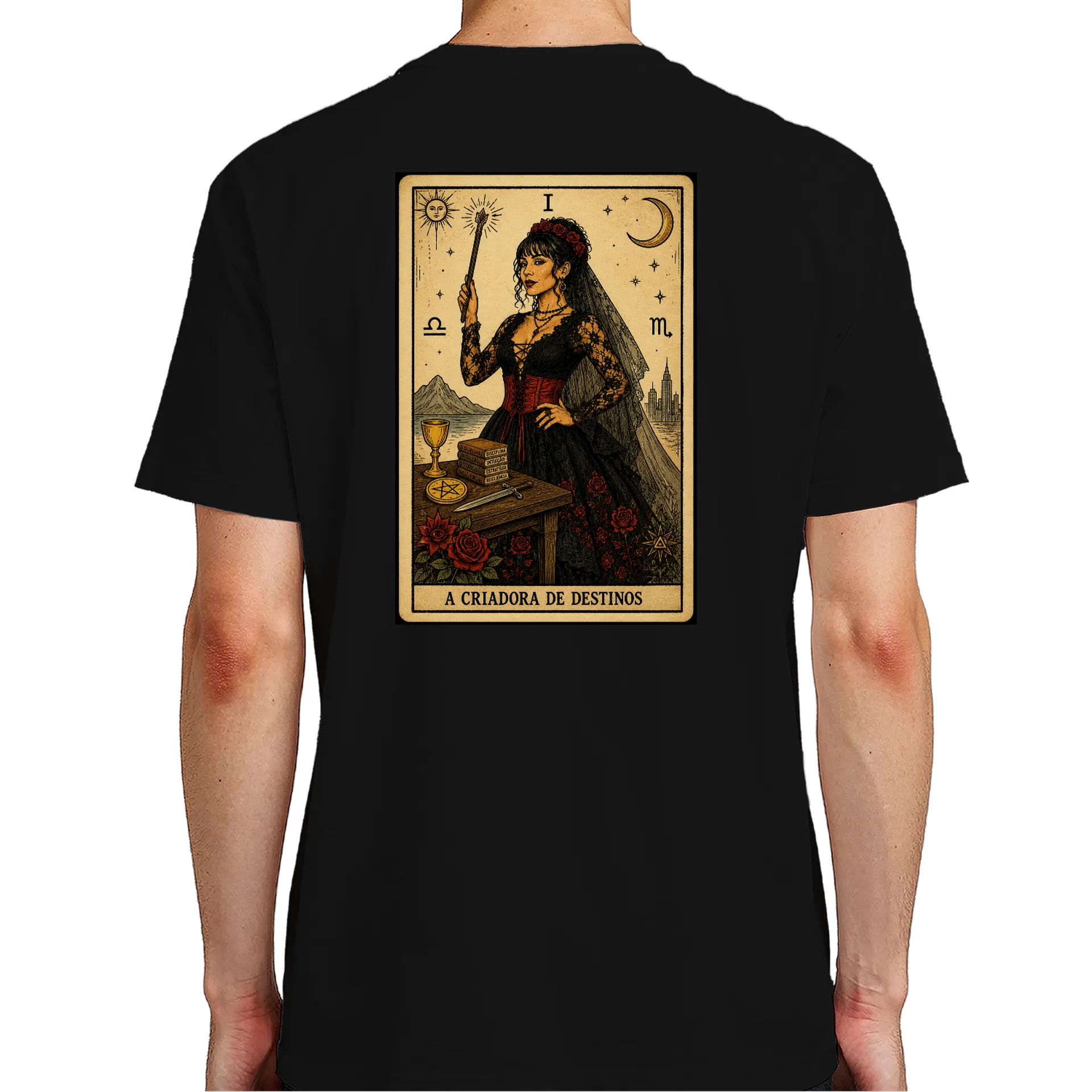 Camiseta A Criadora De Destinos 100% Algodão Preto - Imagem 7