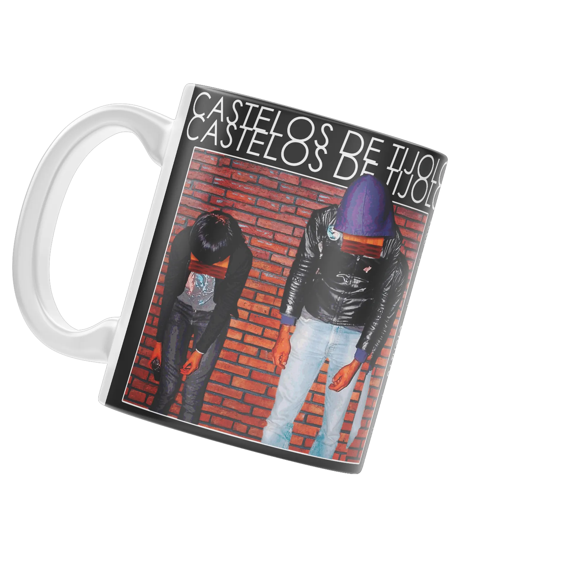 Caneca Castelos de Tijolo - Fundo Preto de DJ TIJOLO — imagem 1 de 4