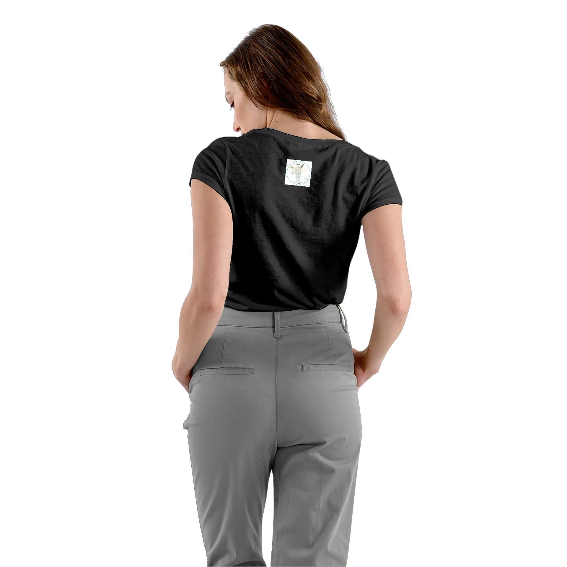 Camiseta Babylook Silhueta com Cores Quentes 100% Algodão - Imagem 4