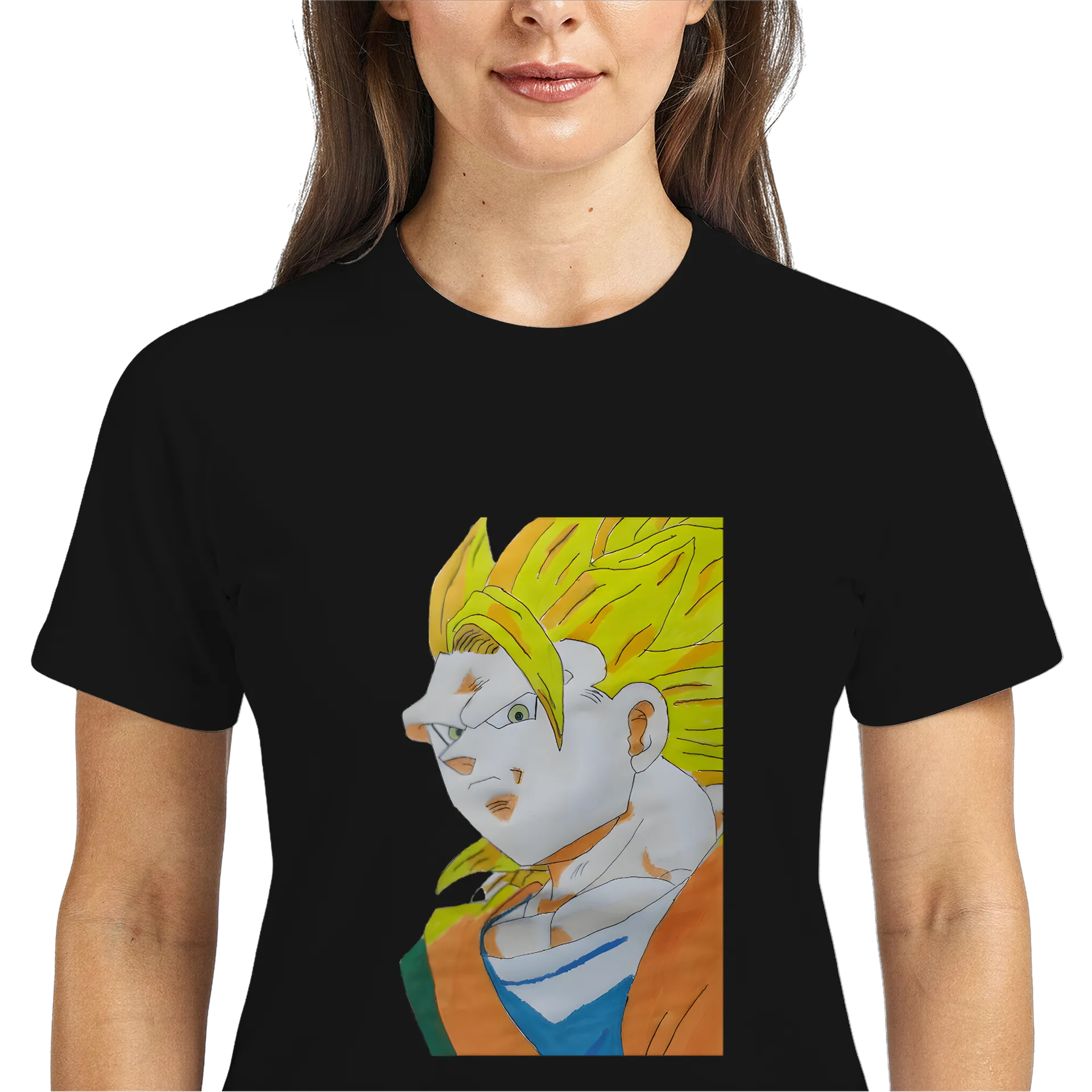 Camiseta Dry Fit Personagem Anime Cabelo Amarelo 100% - Imagem 3