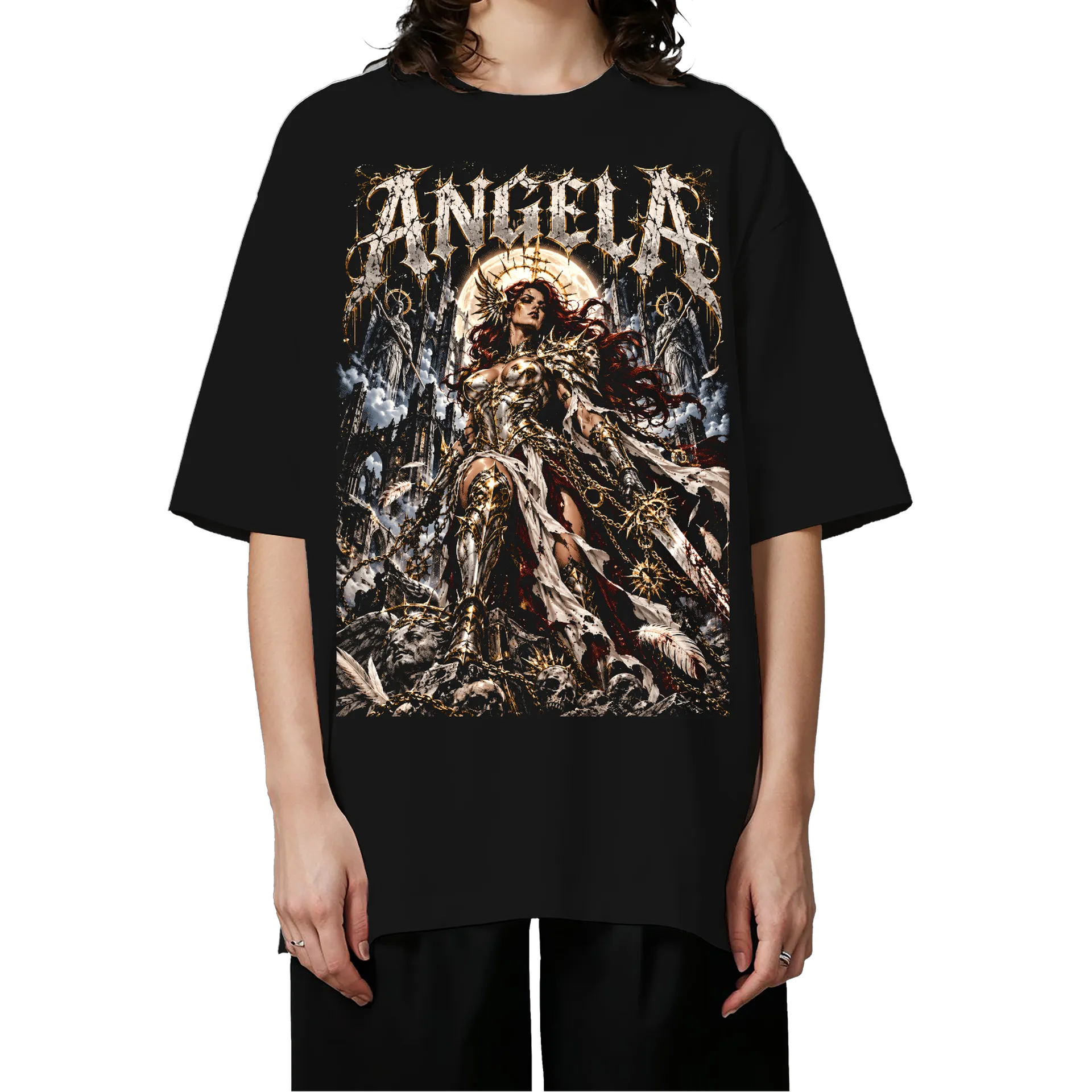 Camiseta Oversized Guerreira Angela Spawn Premium - Imagem 3