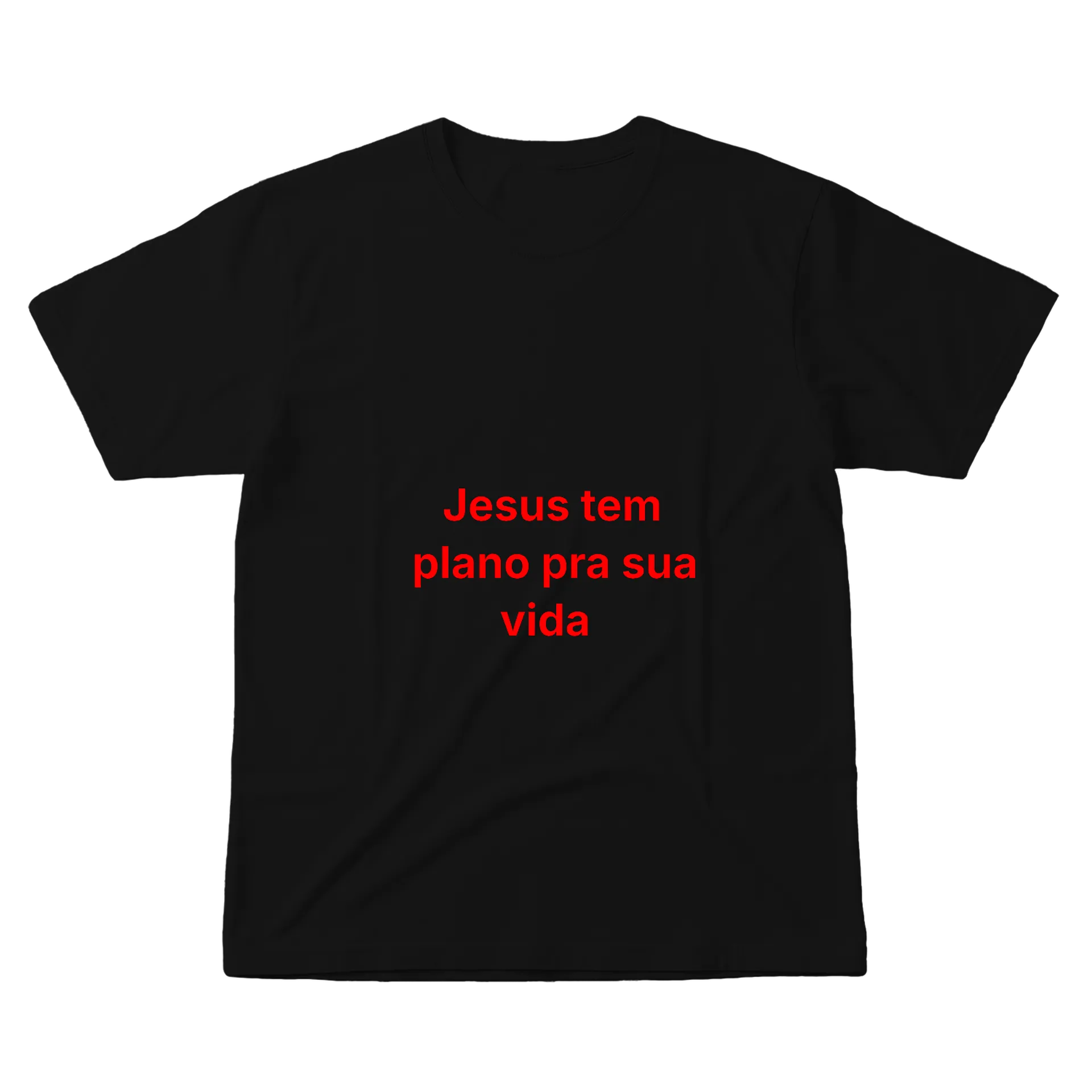 Camiseta Texto Religioso 100% Algodão Preto de Gameon19 — imagem 1 de 6