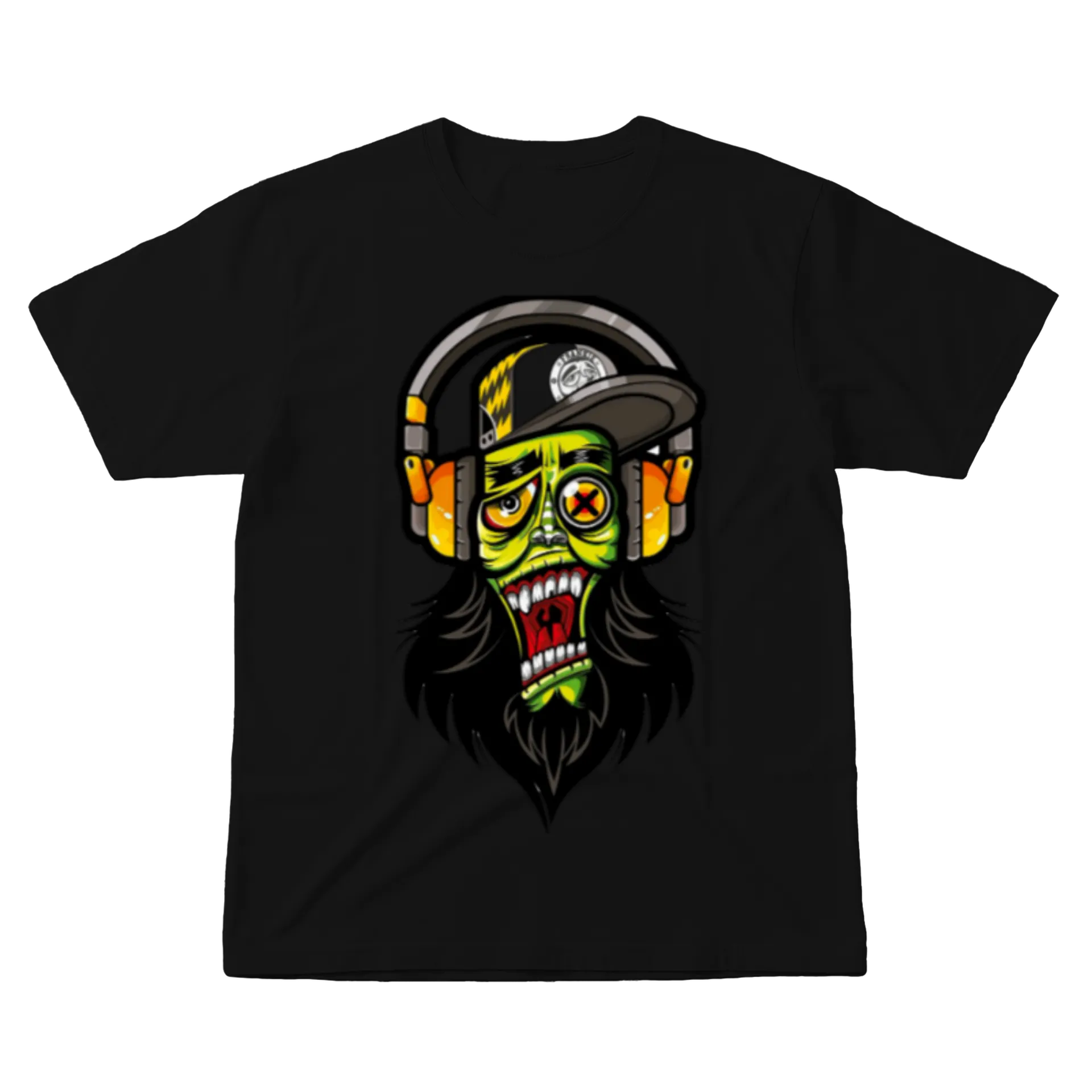Camiseta Estampa Monstro Com Fones 100% Algodão - Imagem 1