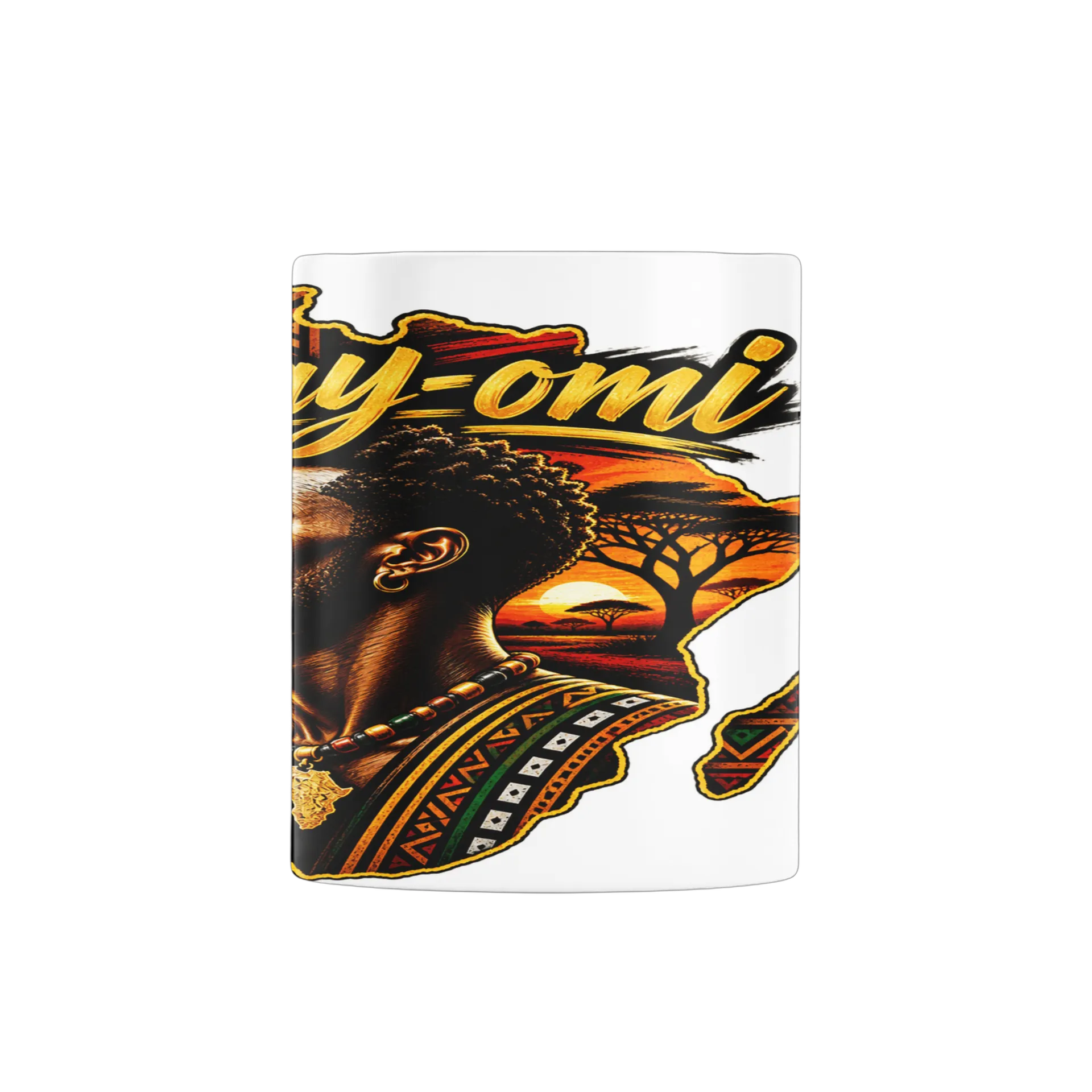 Caneca Porcelana Abayomi Retrato Africano 325ml - Imagem 2