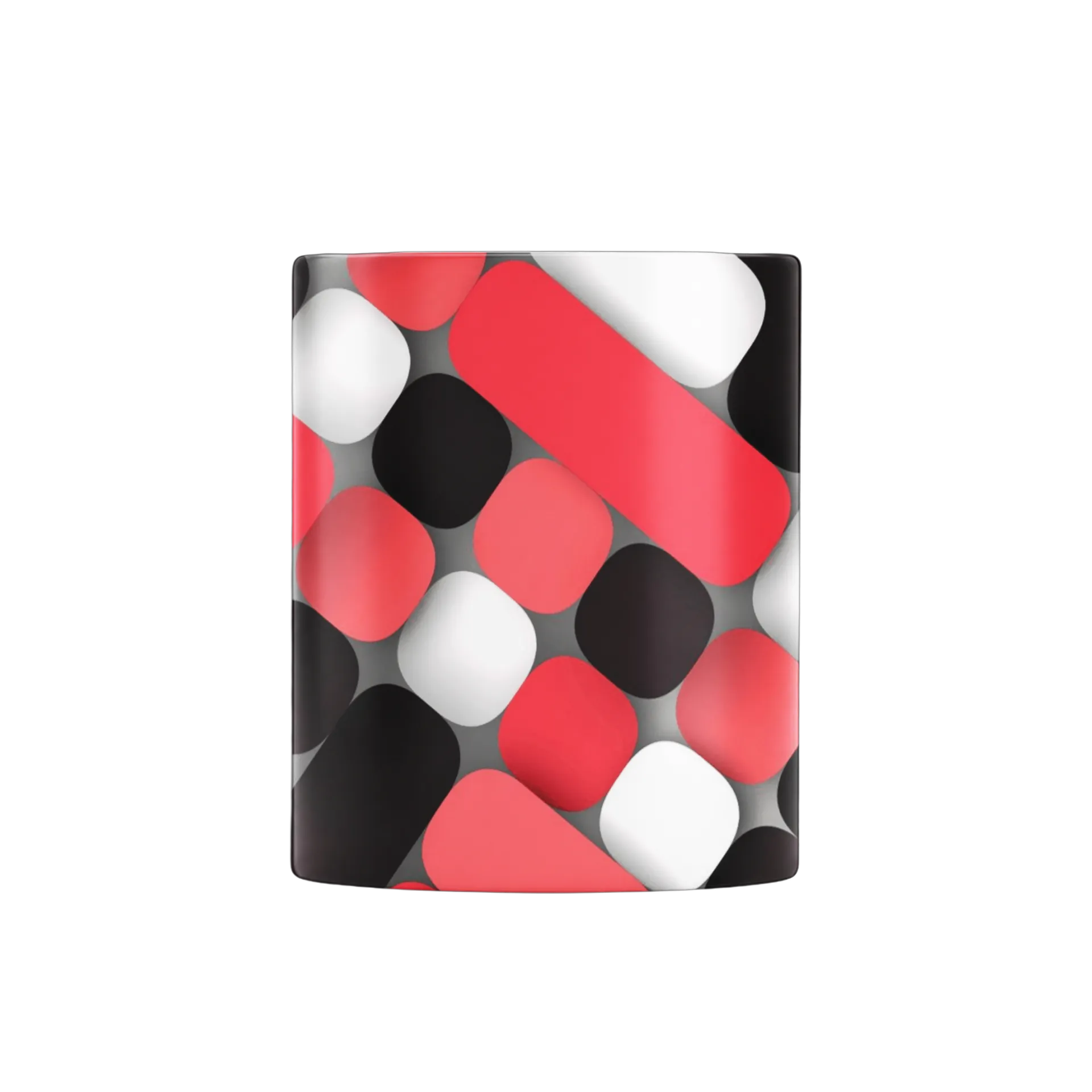 Caneca Doce Grafismo Vermelho Branco Preto 325ml - Imagem 2