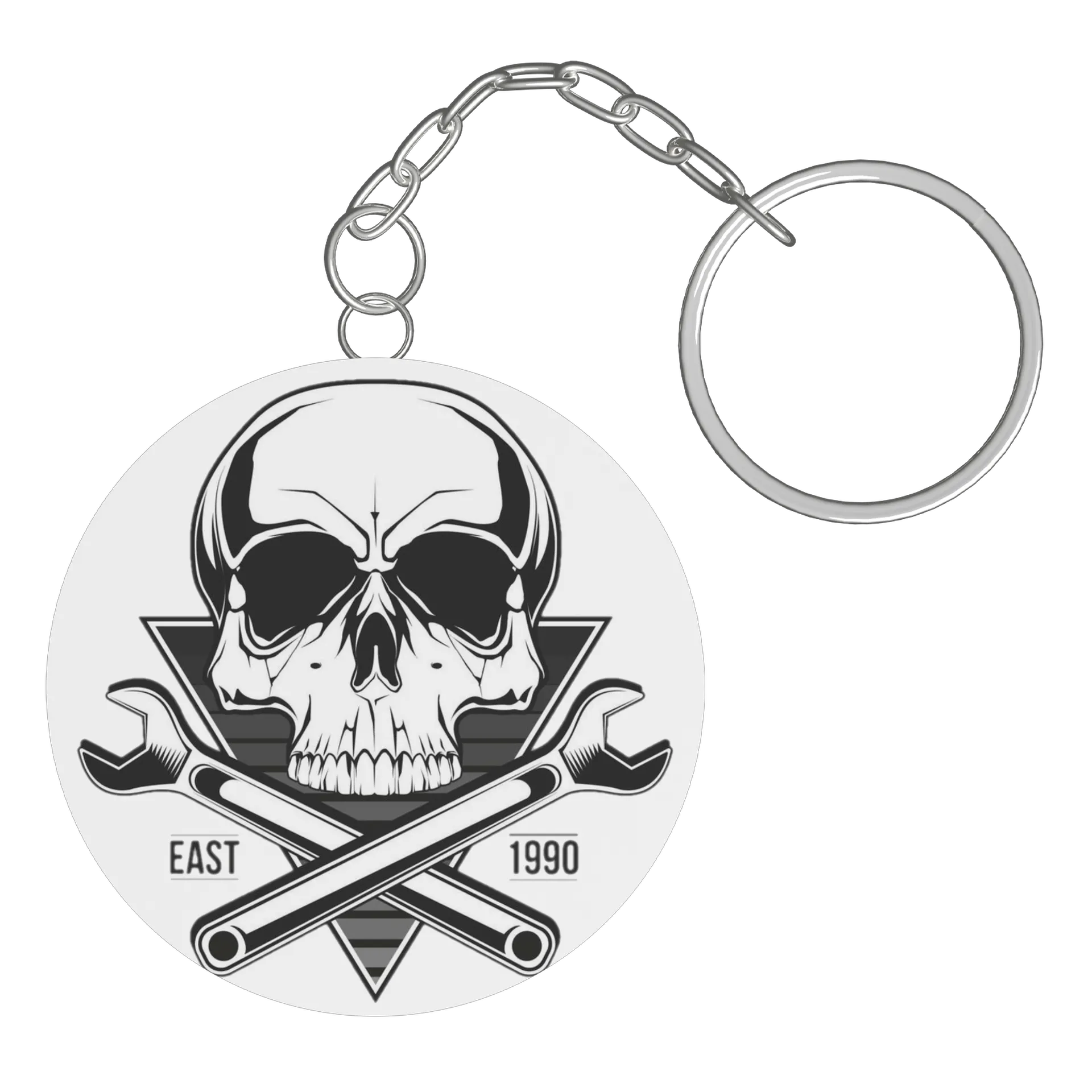 Chaveiro MDF Caveira com Chaves Cruzadas - Imagem 3