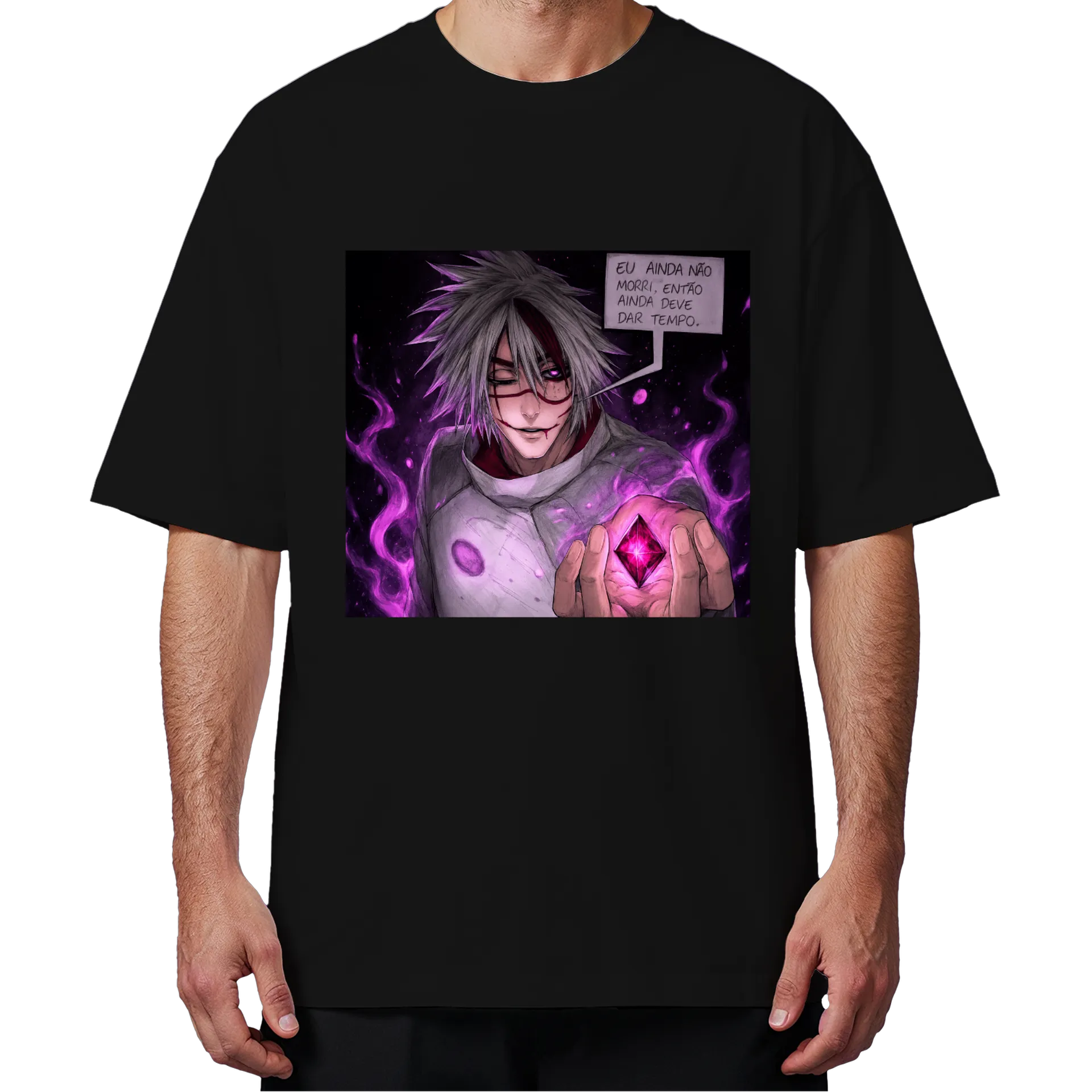 Camiseta Oversized Estampa Prisma Jaune Negra 100% Algodão - Imagem 4