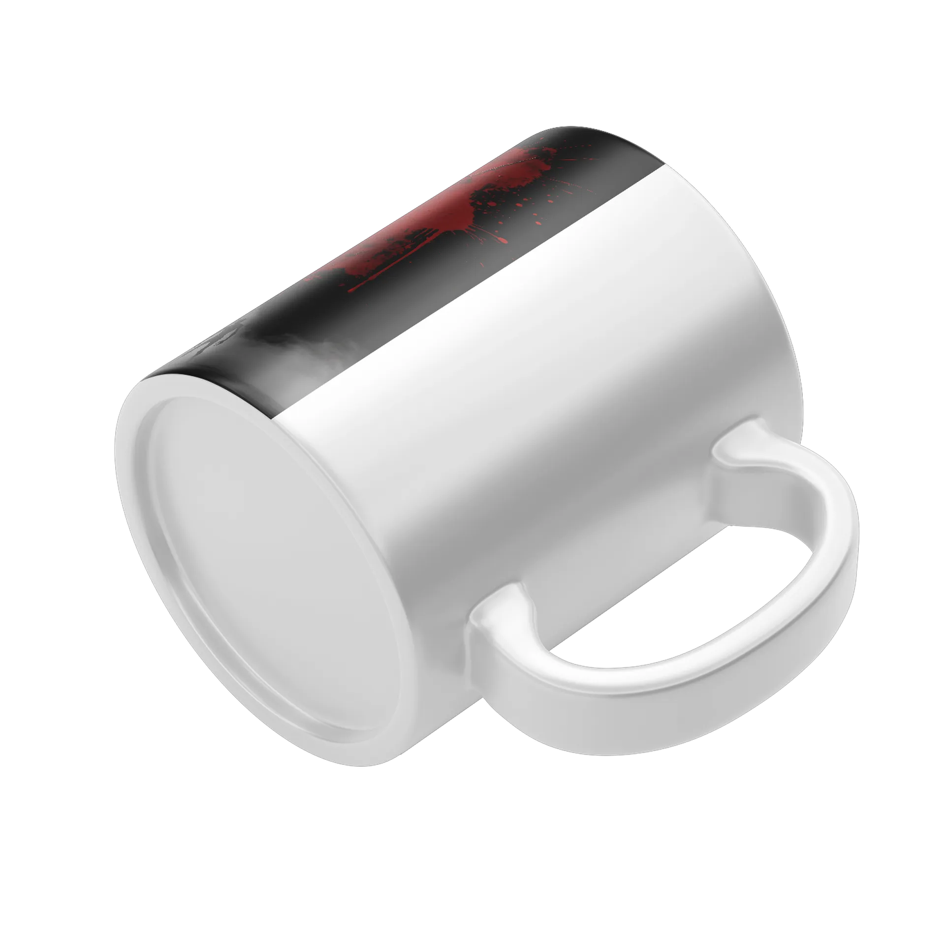 Caneca Porcelana Estampa Tipográfica Thriller Vermelha 325ml - Imagem 4