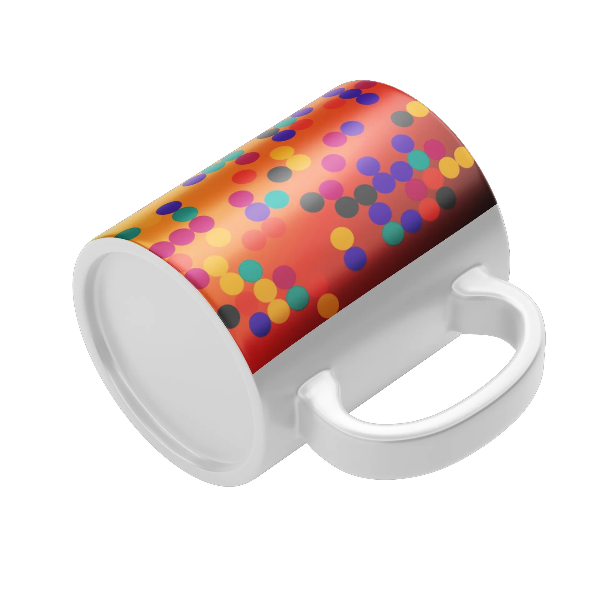 Caneca Porcelana Estampa Colorful Bolinhas 325ml - Imagem 4