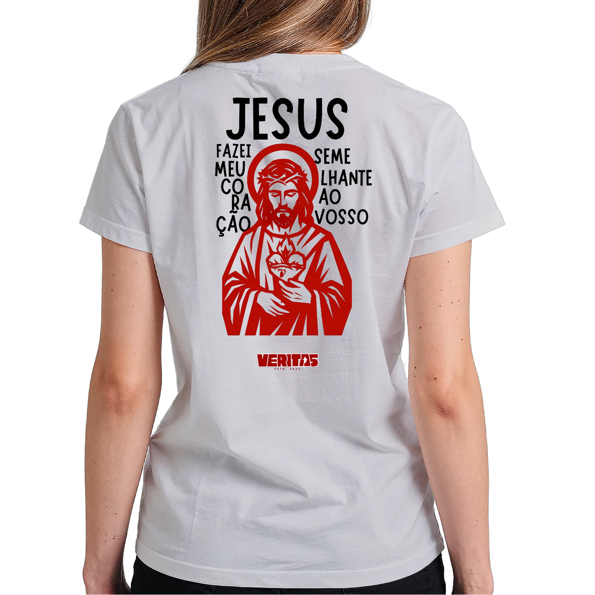 Camiseta - Sagrado Coração de Jesus - Vermelho - Imagem 6
