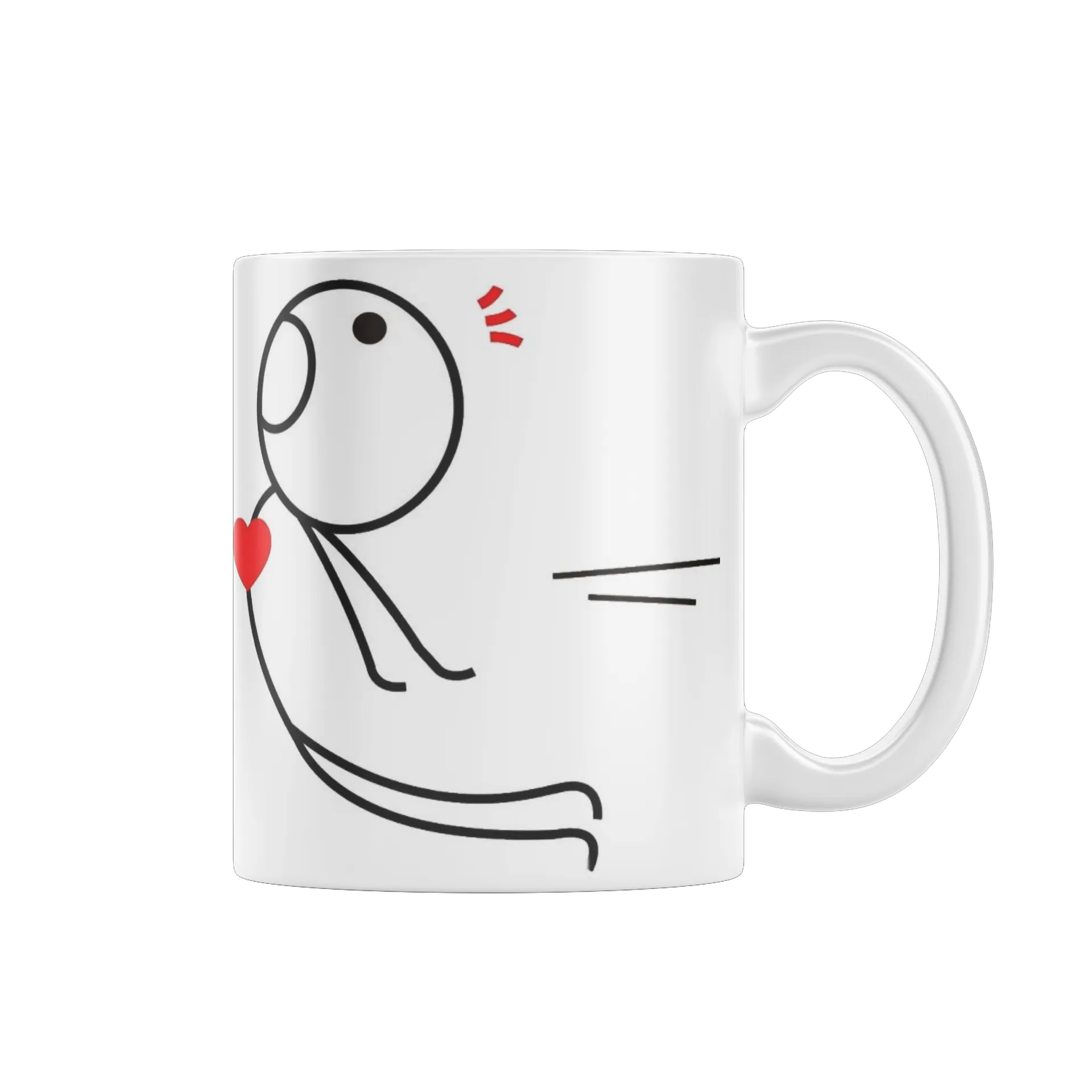Caneca Porcelana Ímã Coração 325ml de krono store
