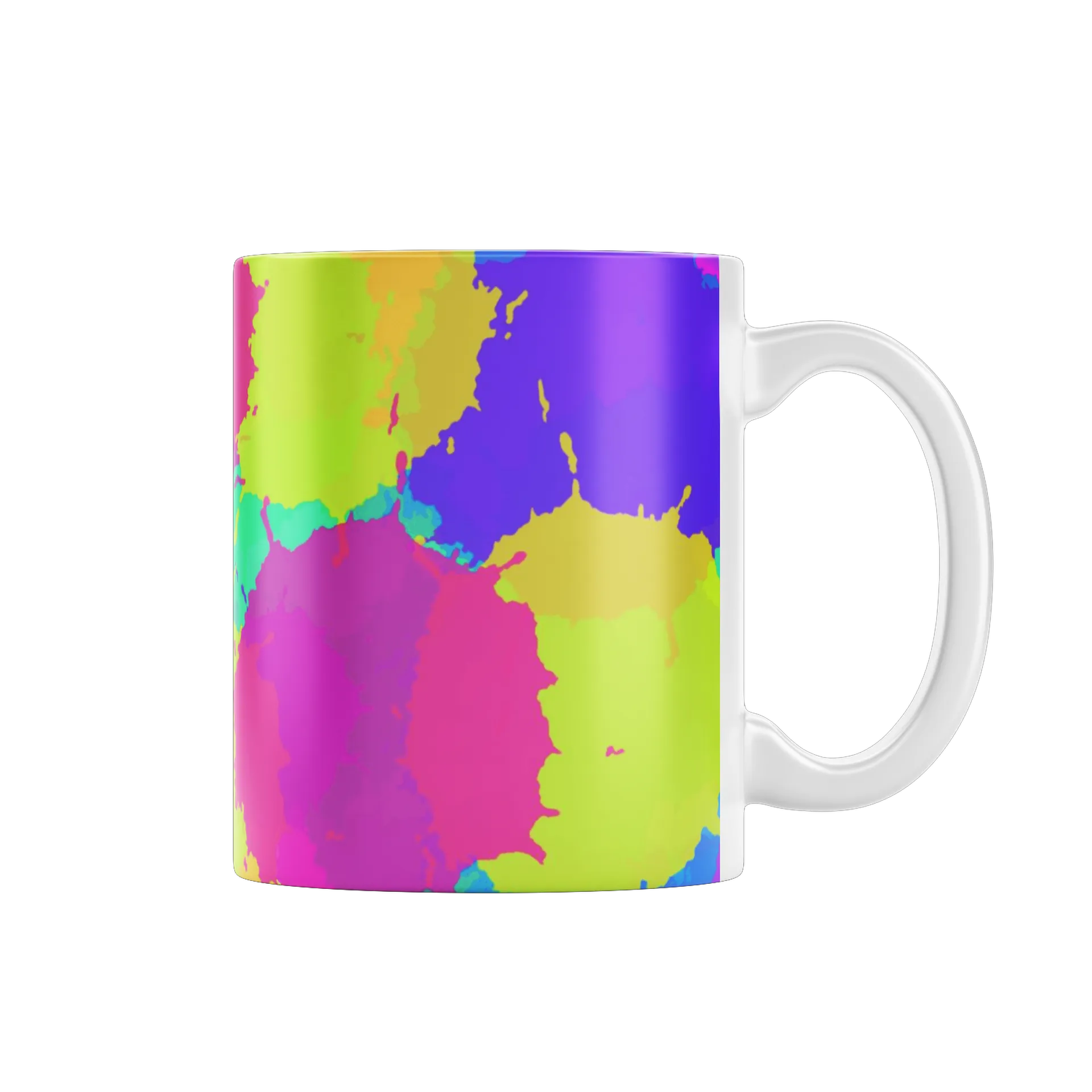 Caneca Porcelana Estampa Colorida Abstrata 325ml - Imagem 1