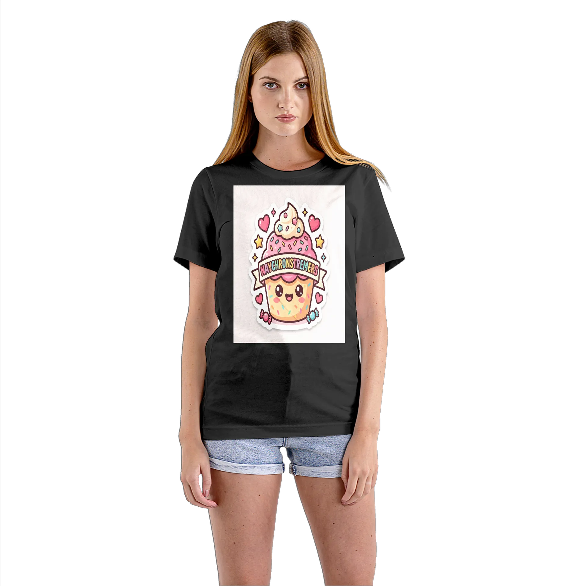 Camiseta Babylook Cupcake Cartoon NayChronStreamers 100% - Imagem 3