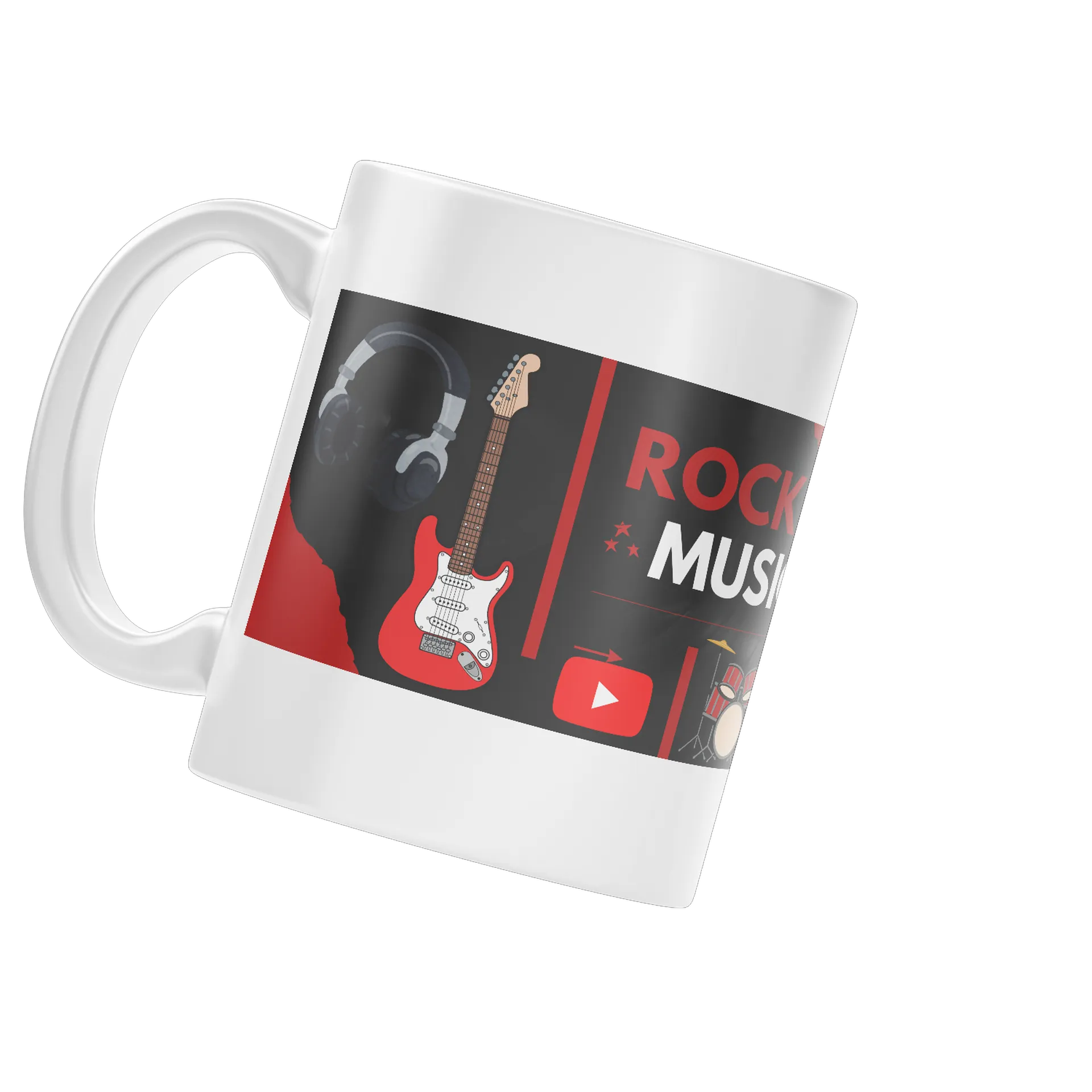 Caneca Rock Music com Guitarra e Bateria 325ml - Imagem 3