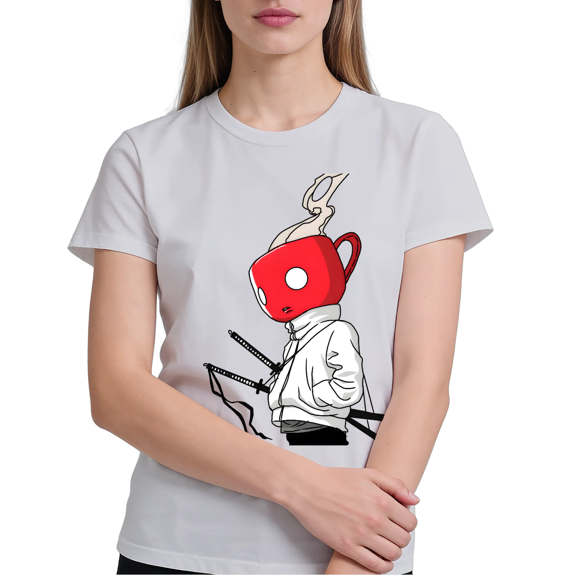 Camiseta Ilustração Mascote Vermelho 100% Algodão - Imagem 2