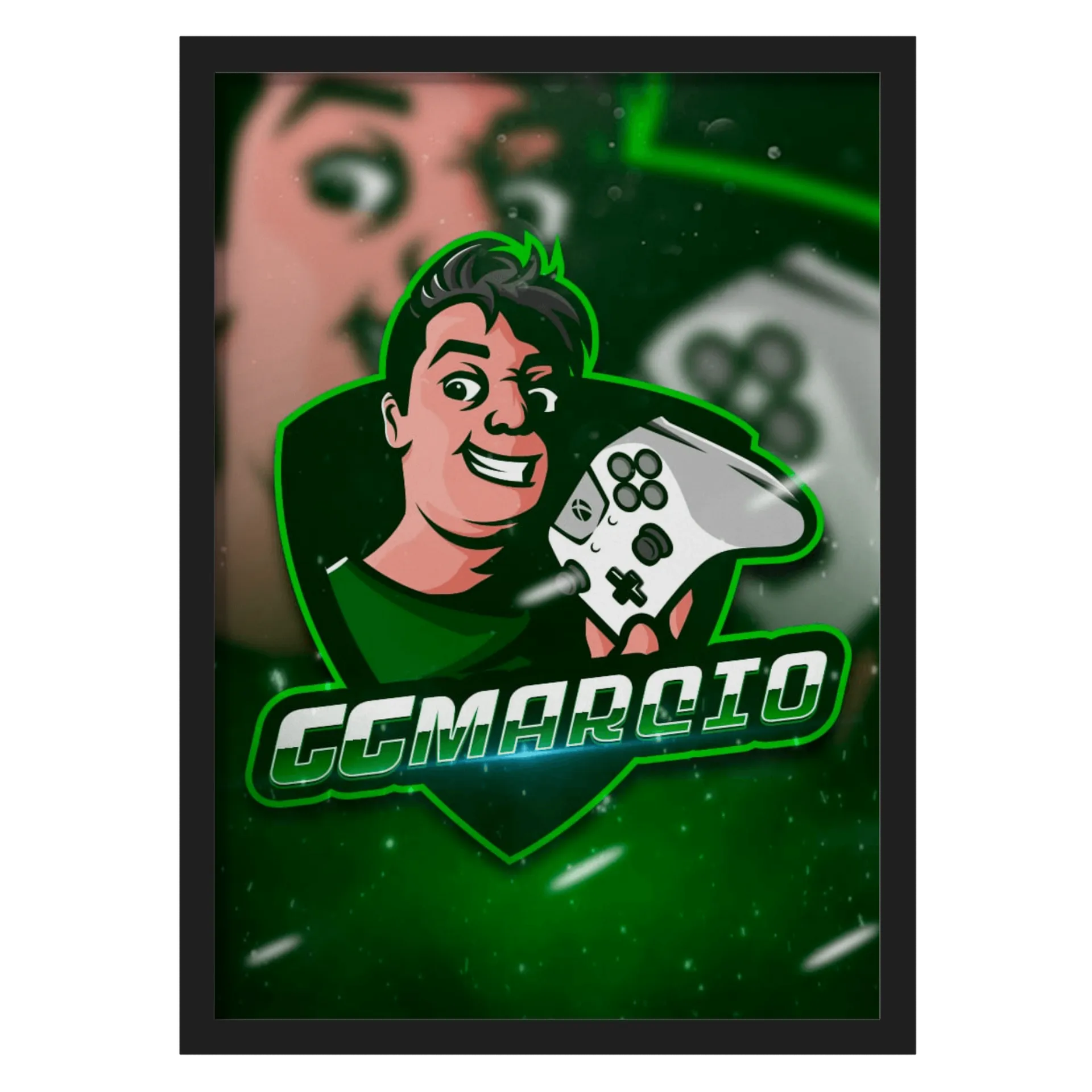 Quadro Gamercico Estampa Carro de Jogo A3 com Vidro MDF e - Imagem 1