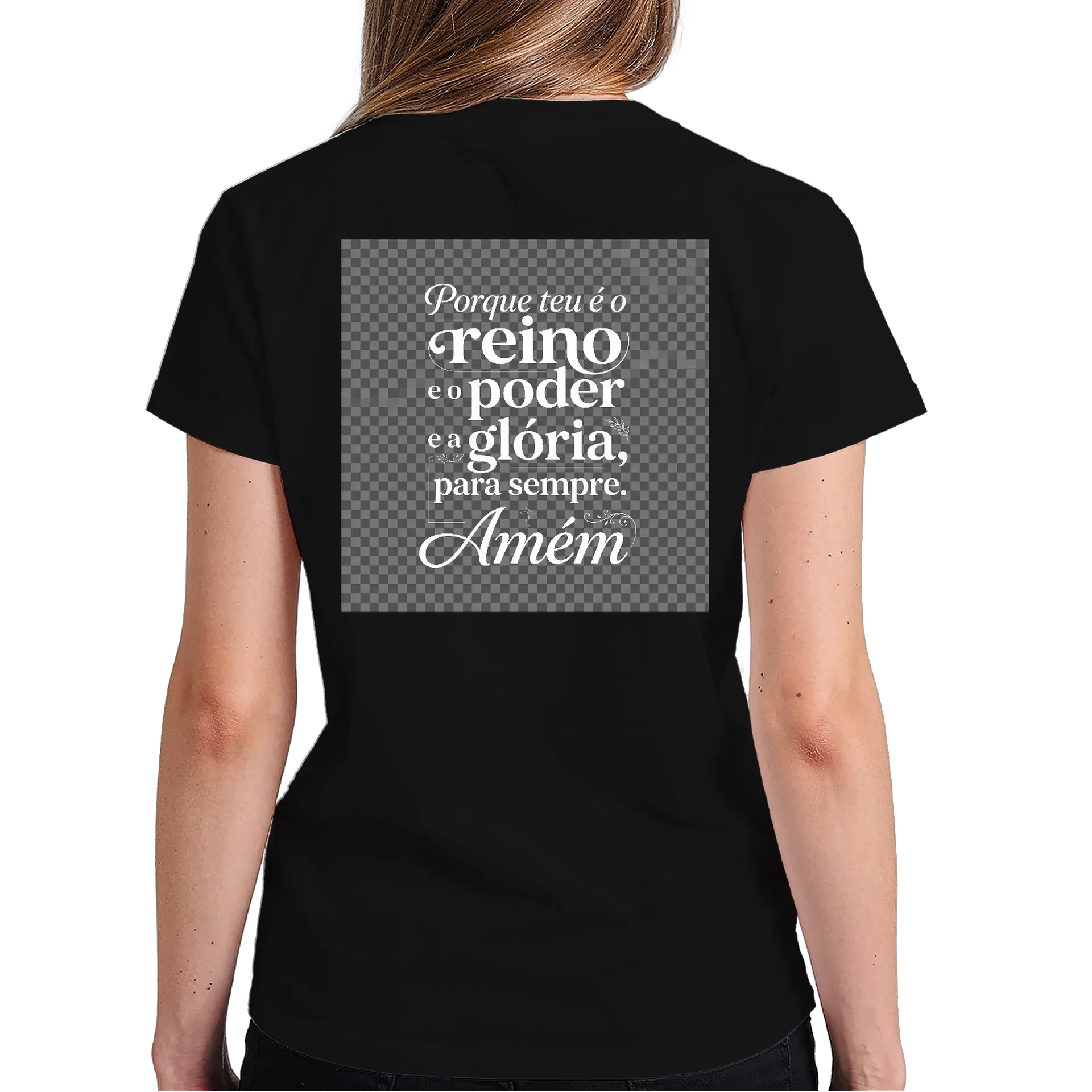 Camiseta unissex 100% algodão Deus - teu é o reino  - Imagem 6