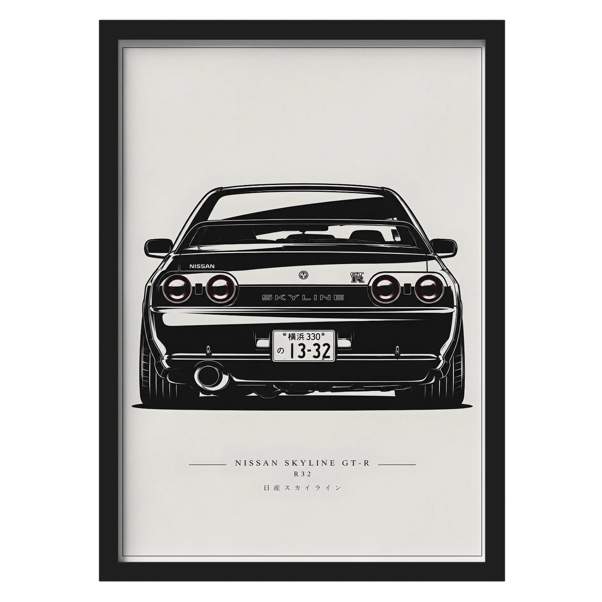 Quadro Skyline R32 A3 Com Vidro - Imagem 1