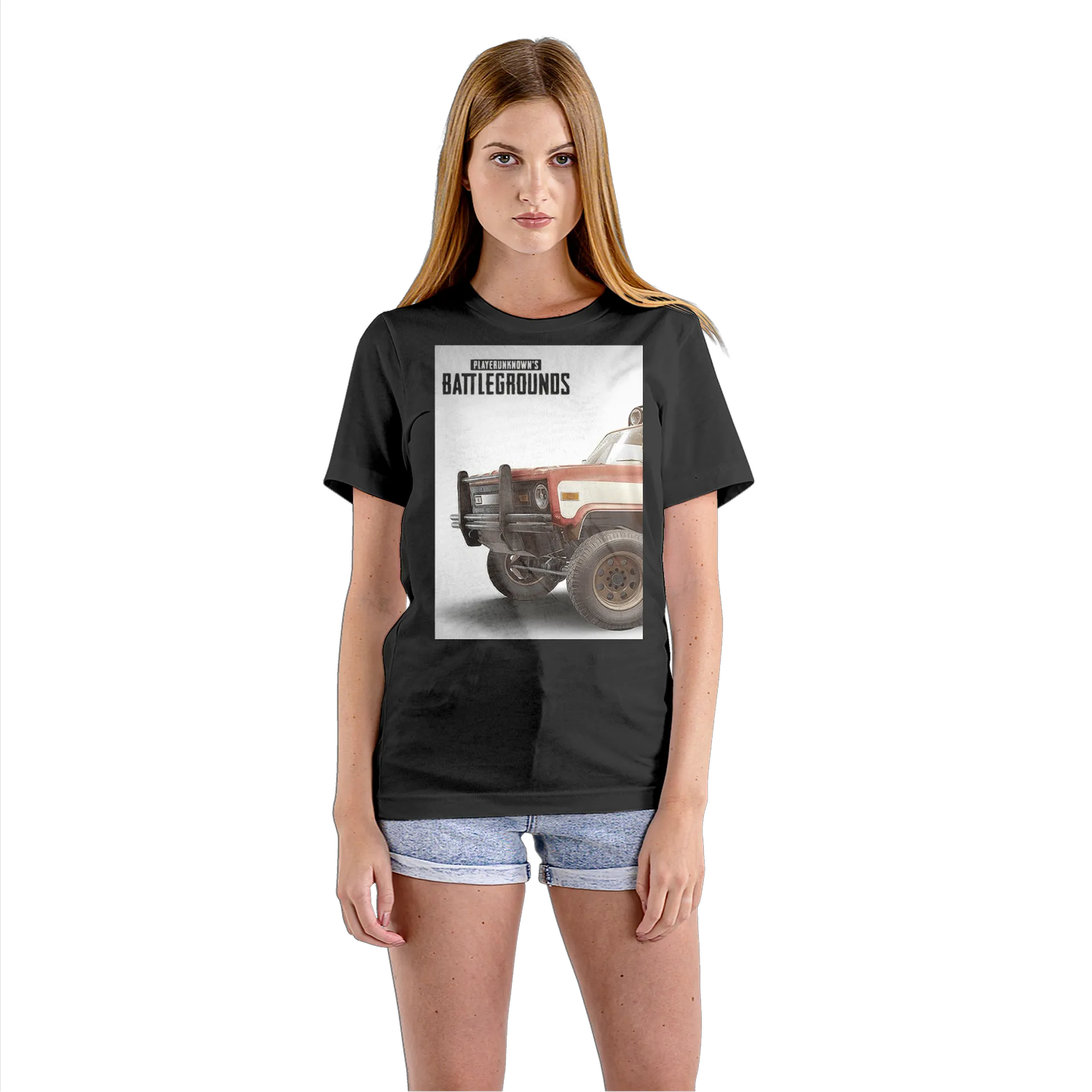 Camiseta Babylook Carro PUBG Estilo Realista 100% Algodão - Imagem 3