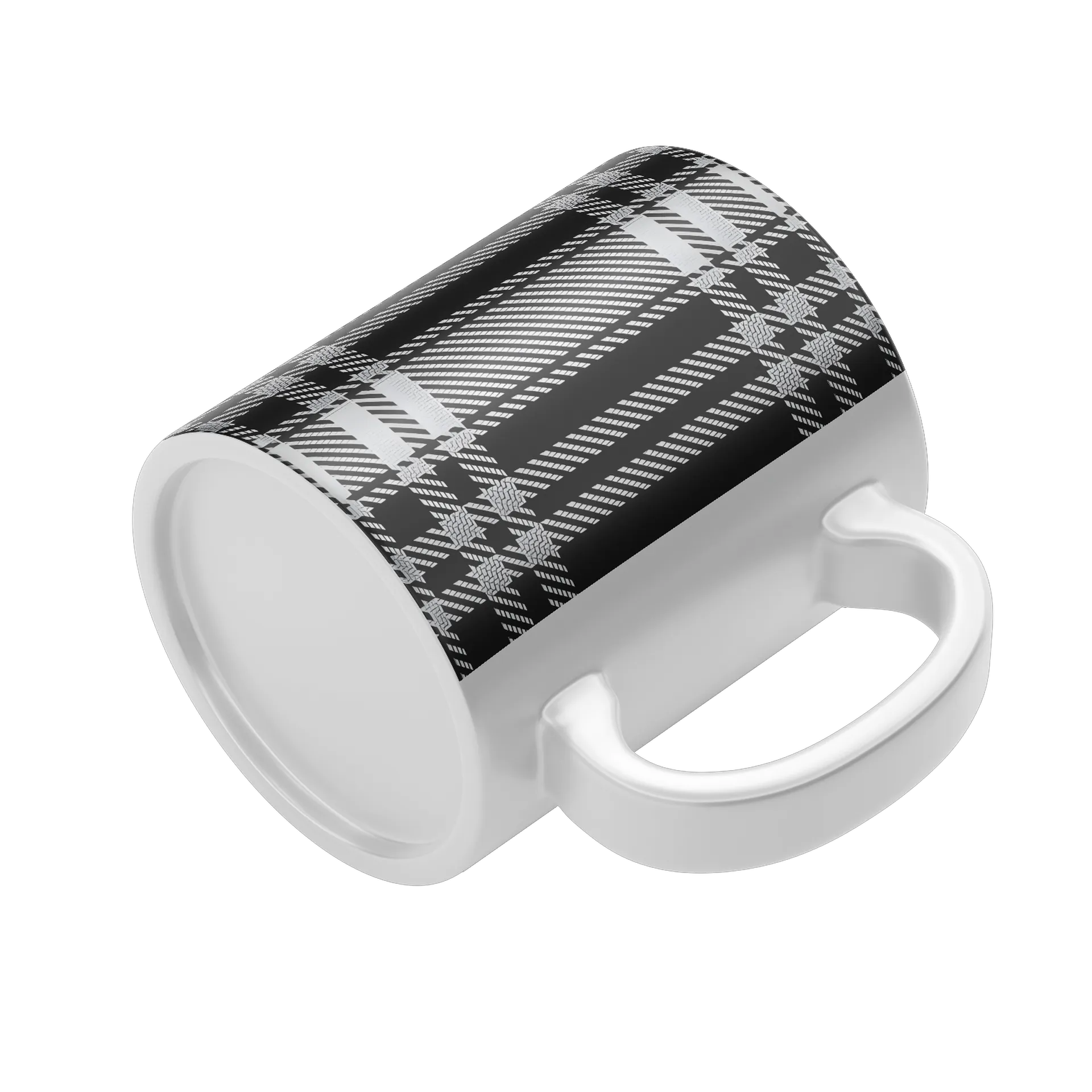 Caneca Porcelana Estampa Abstrata Geométrica 325ml - Imagem 4
