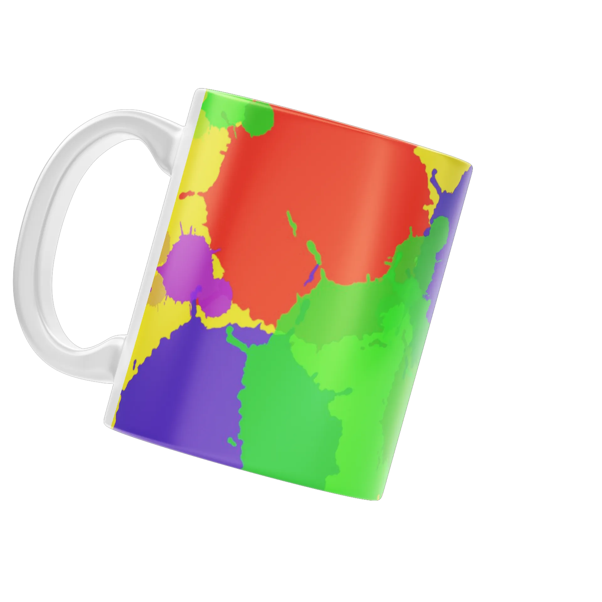 Caneca Porcelana Abstrata Color Blocks 325ml - Imagem 3