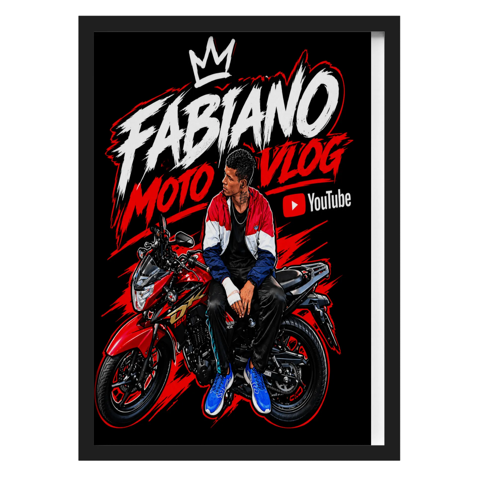 Quadro A3 personalizado Com Vidro de fabianomotovlog — imagem 1 de 3