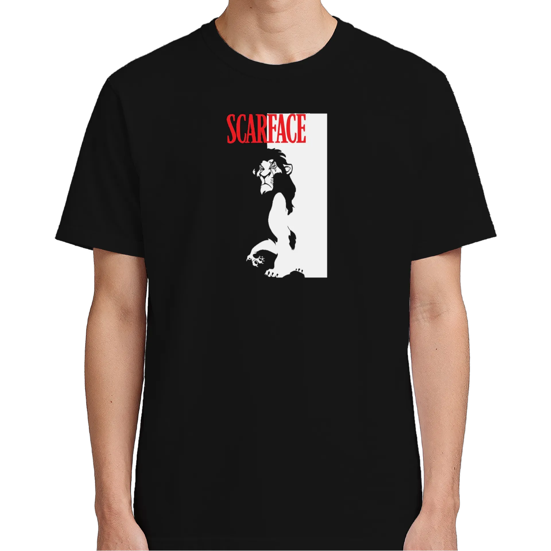 Camiseta Scarface Leão Preto e Branco 100% Algodão - Imagem 5