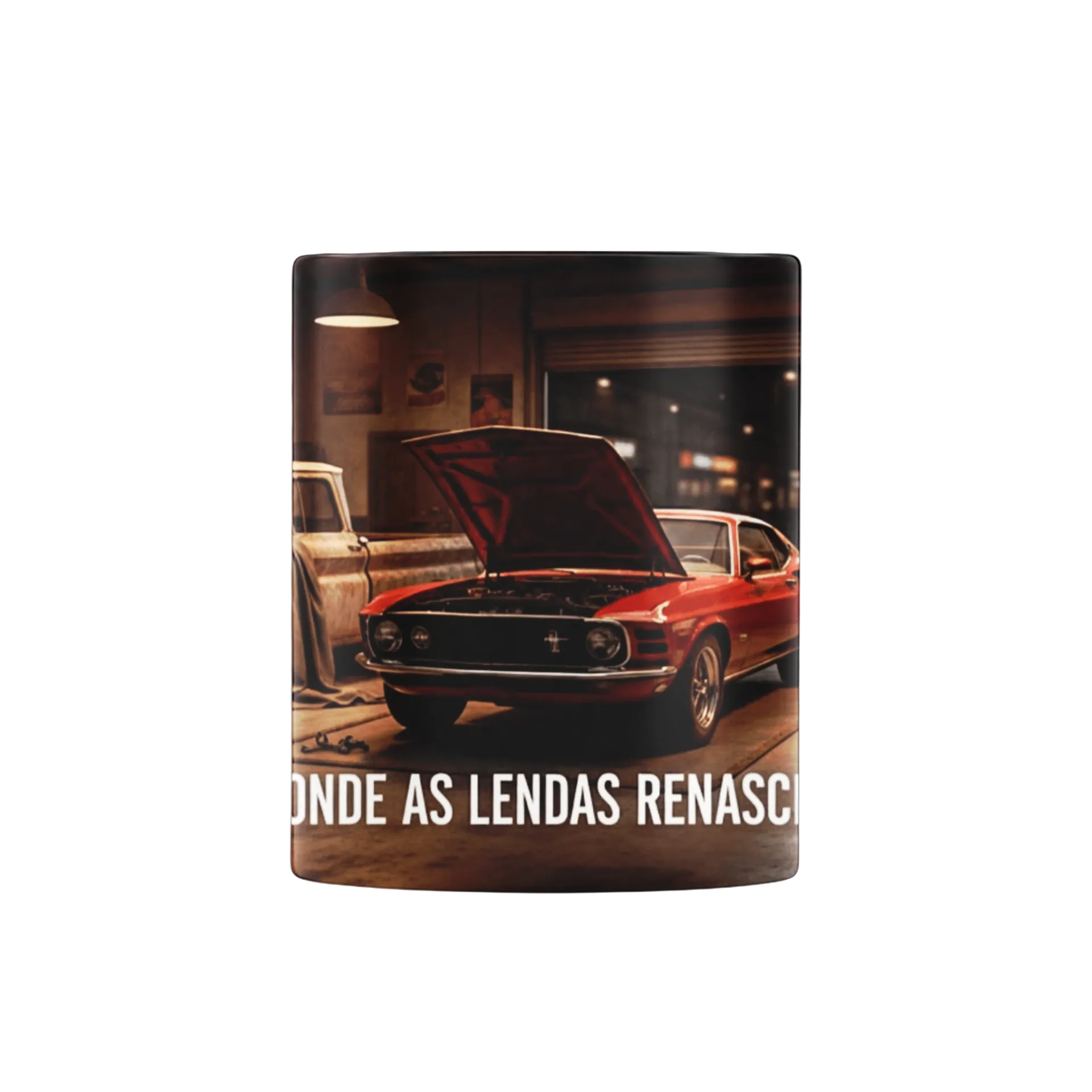 Caneca Porcelana Retrô Carros Muscle 325ml - Imagem 3