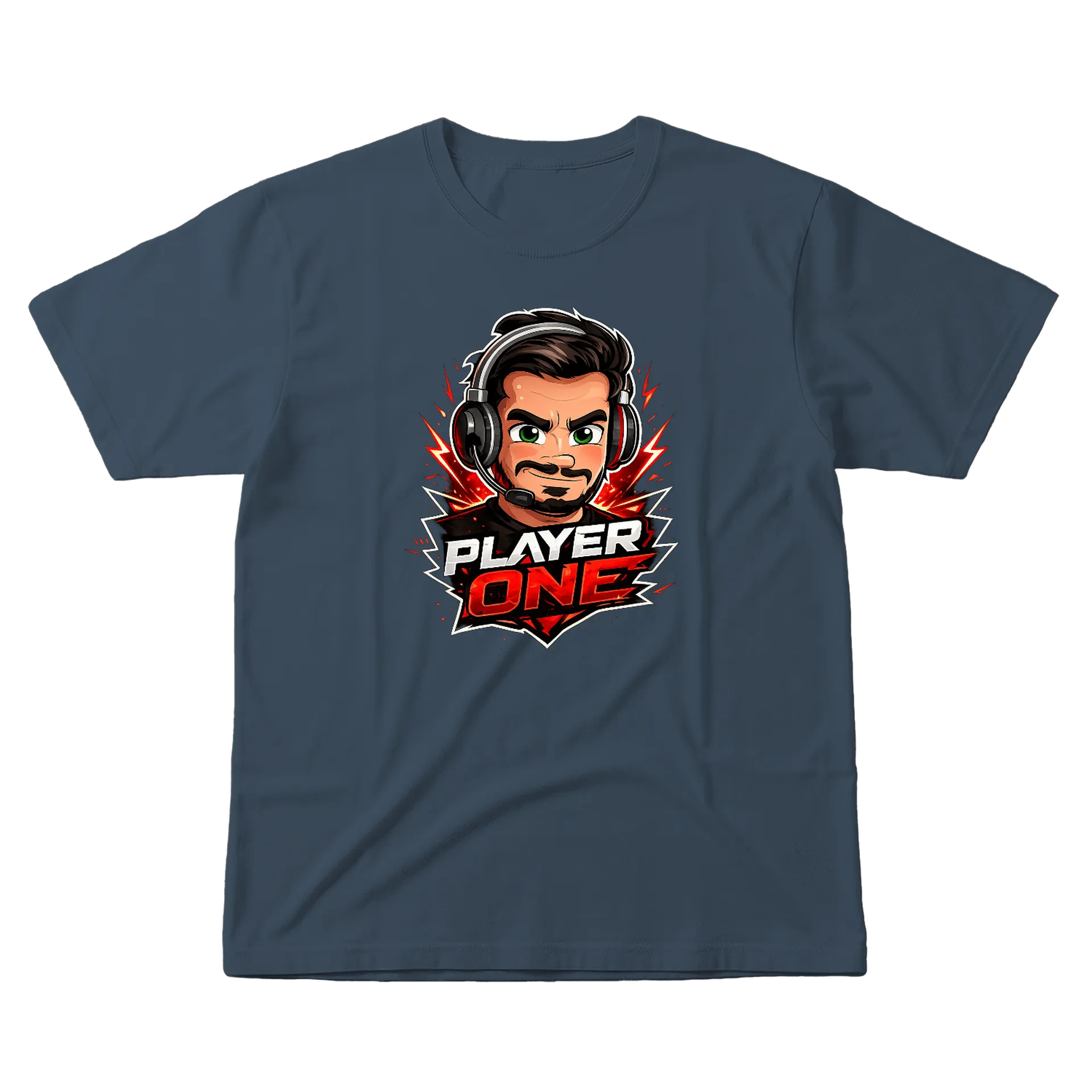 Camiseta Player One Estampa Gamer 100% Algodão - Imagem 1