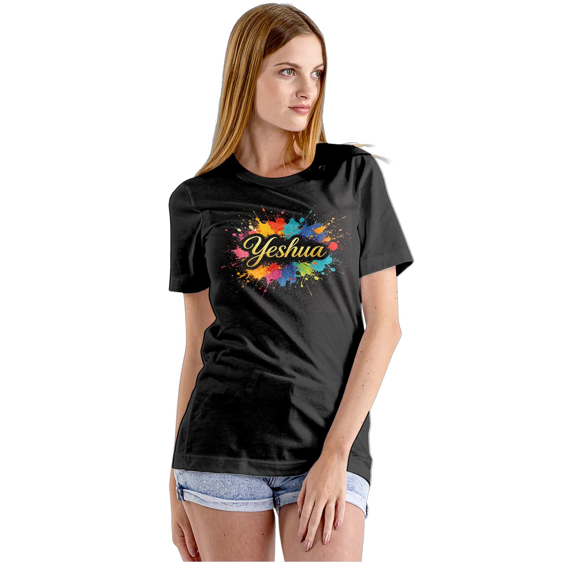 Camiseta Babylook Yeshua Arte Colorida 100% Algodão - Imagem 5
