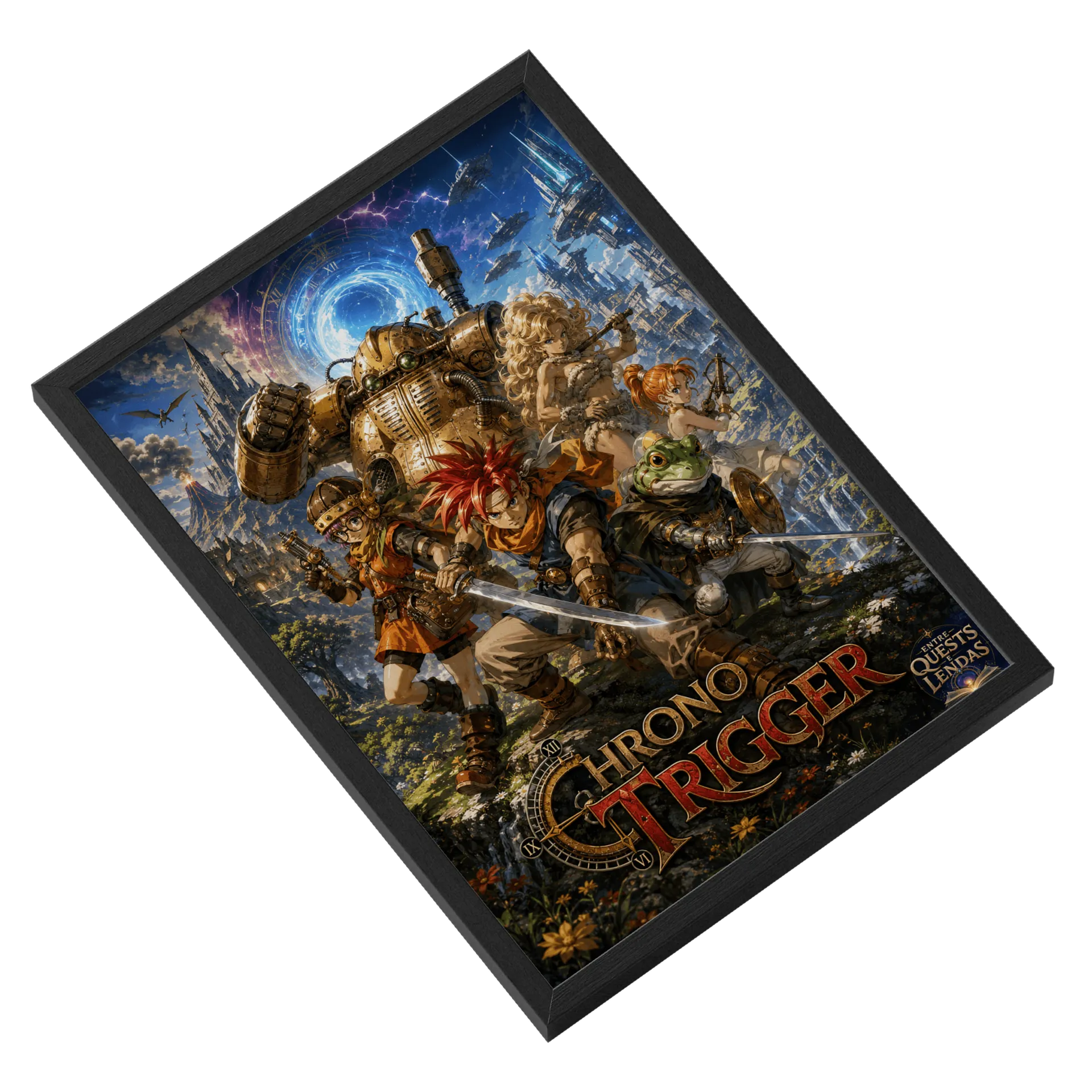 Quadro A3 Chrono Trigger – Arte Decorativa com Moldura de entrequestselendas — imagem 2 de 3
