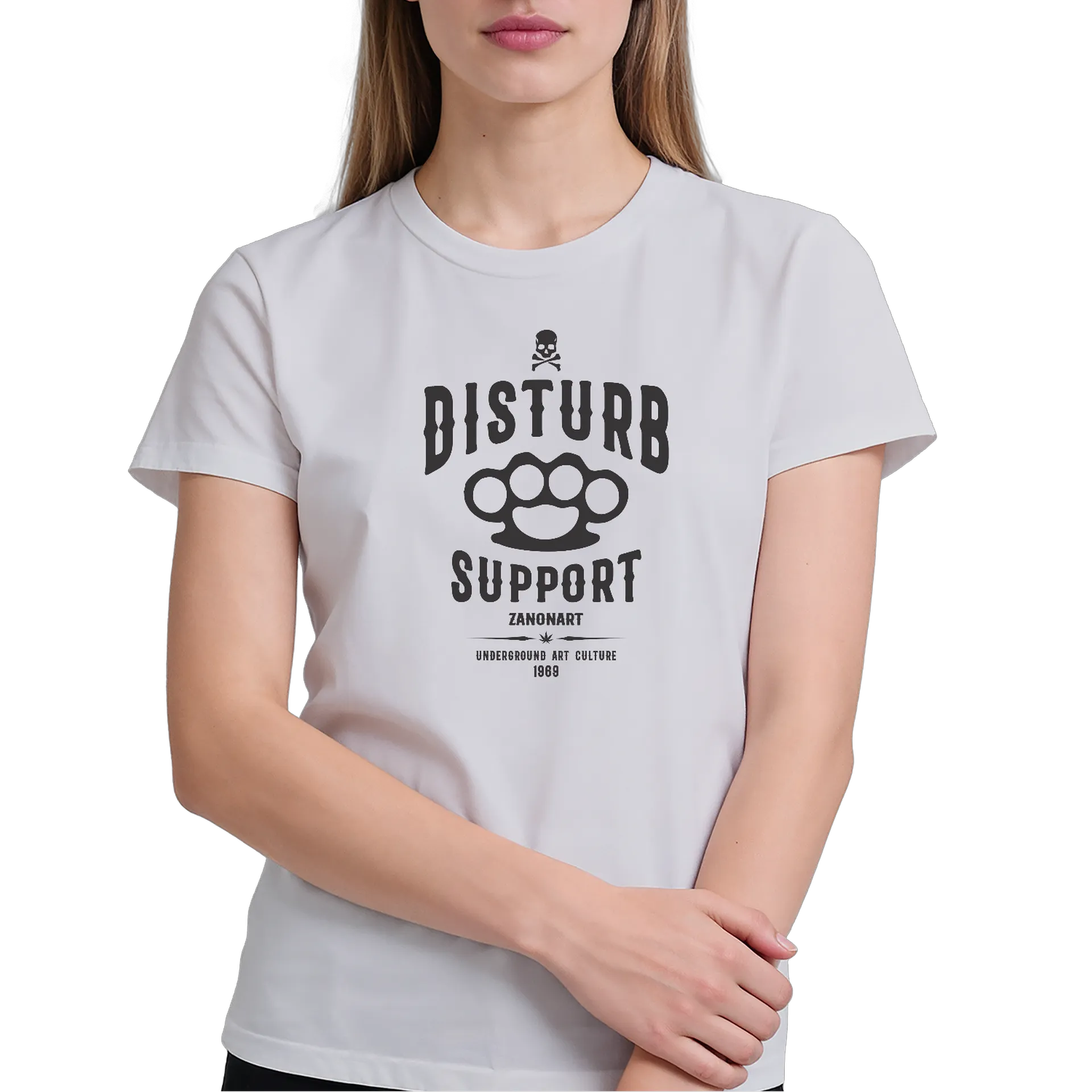 Camiseta Estampa Tipográfica Disturb Support 100% Algodão - Imagem 4
