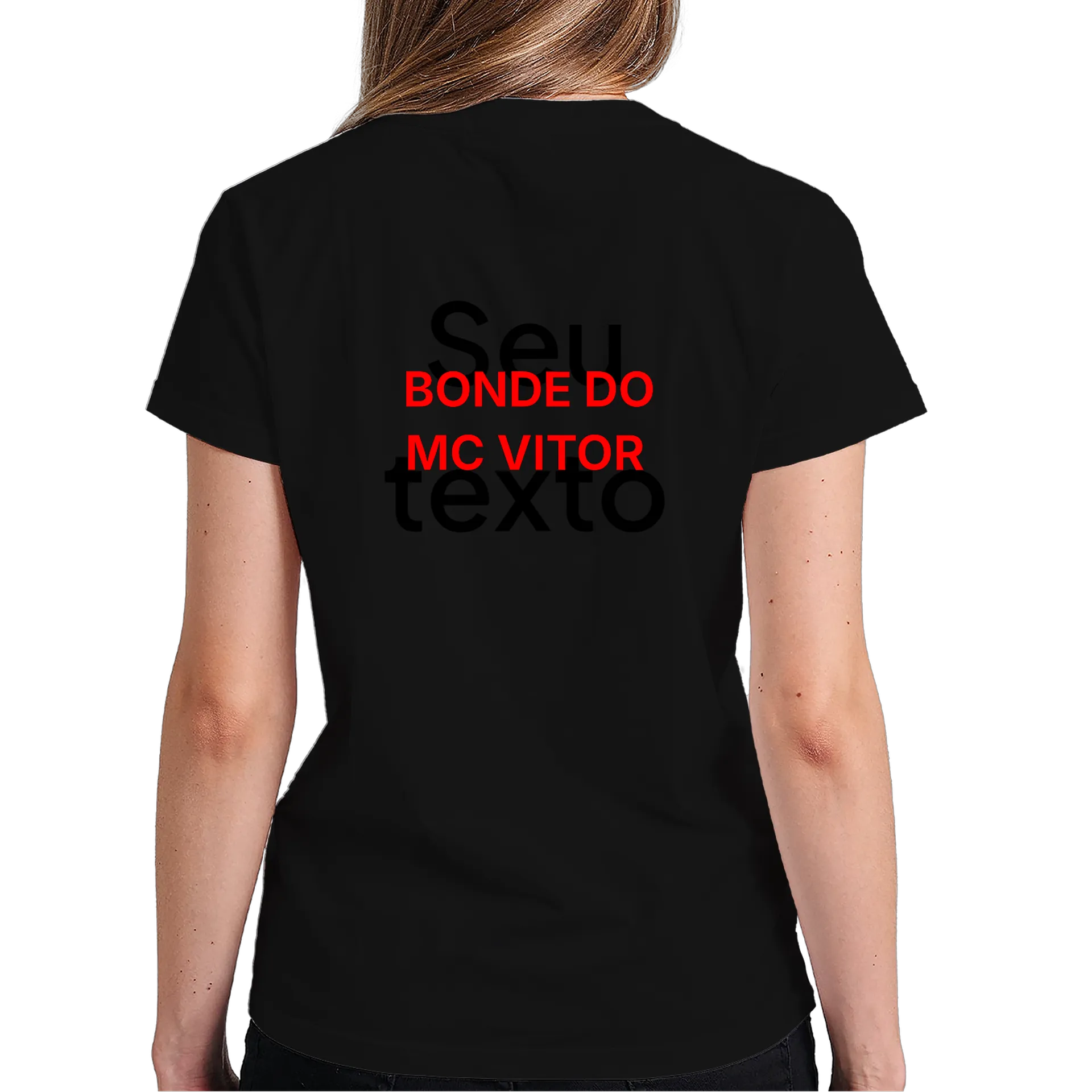 Camiseta Tropa do MC É Forte 100% Algodão Preto - Imagem 6
