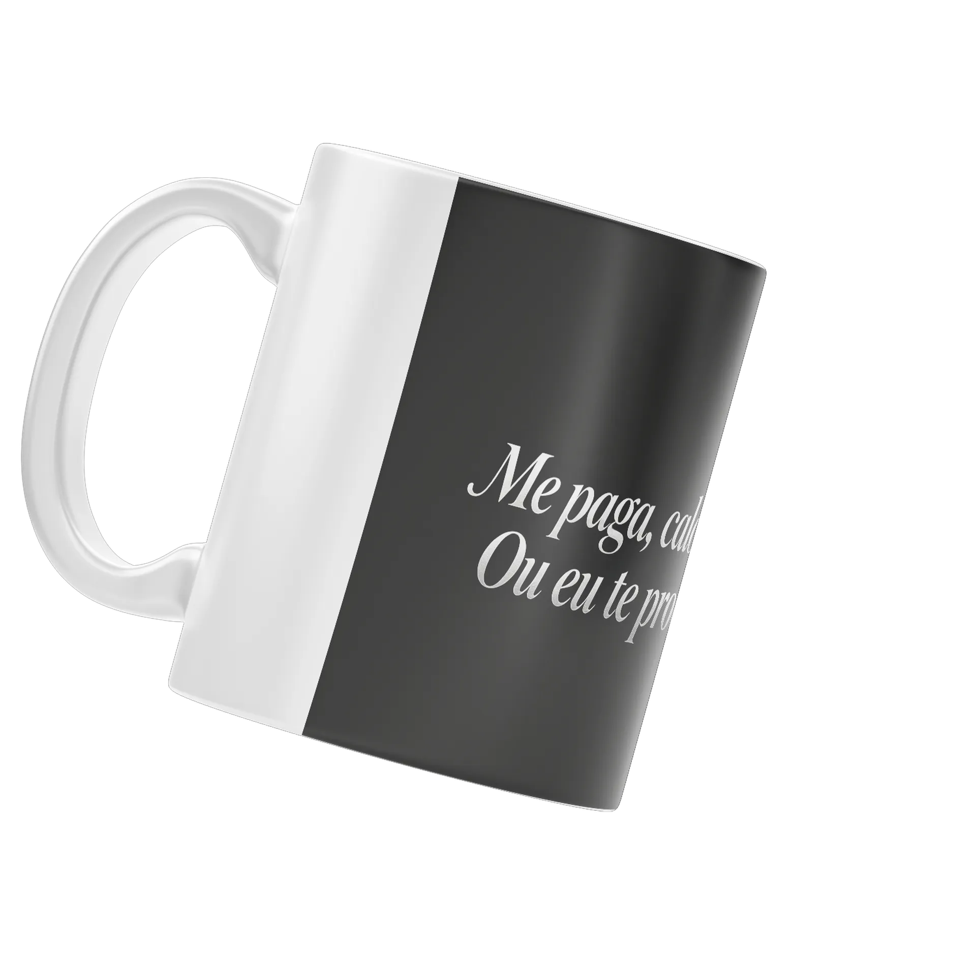 Caneca Porcelana Frase Me paga caloteiro 325ml - Imagem 3