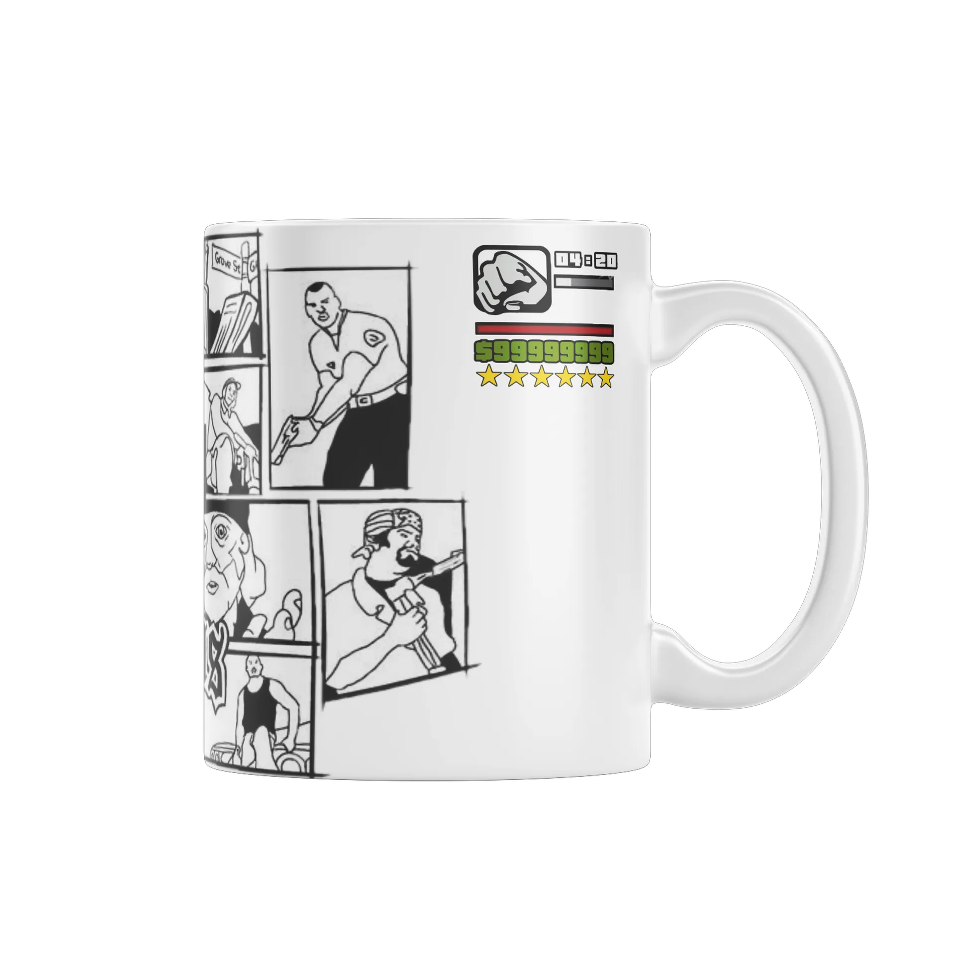 Caneca Porcelana Grand Theft Auto San Andreas 325ml - Imagem 1