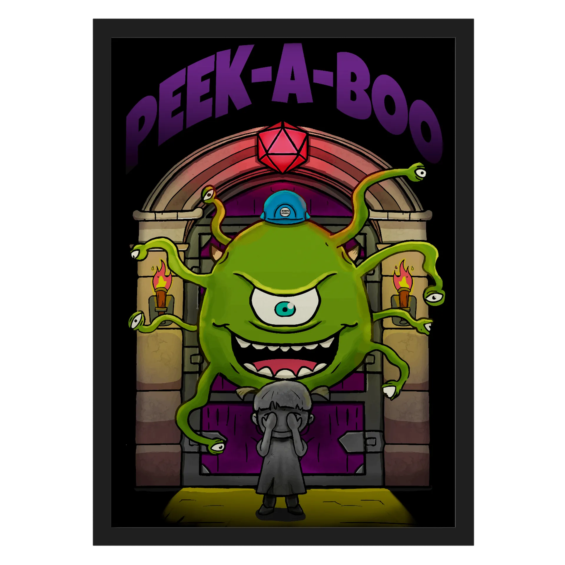 Quadro PEEK-A-BOO A3 MDF e Vidro de Impacto Arcano — imagem 1 de 3