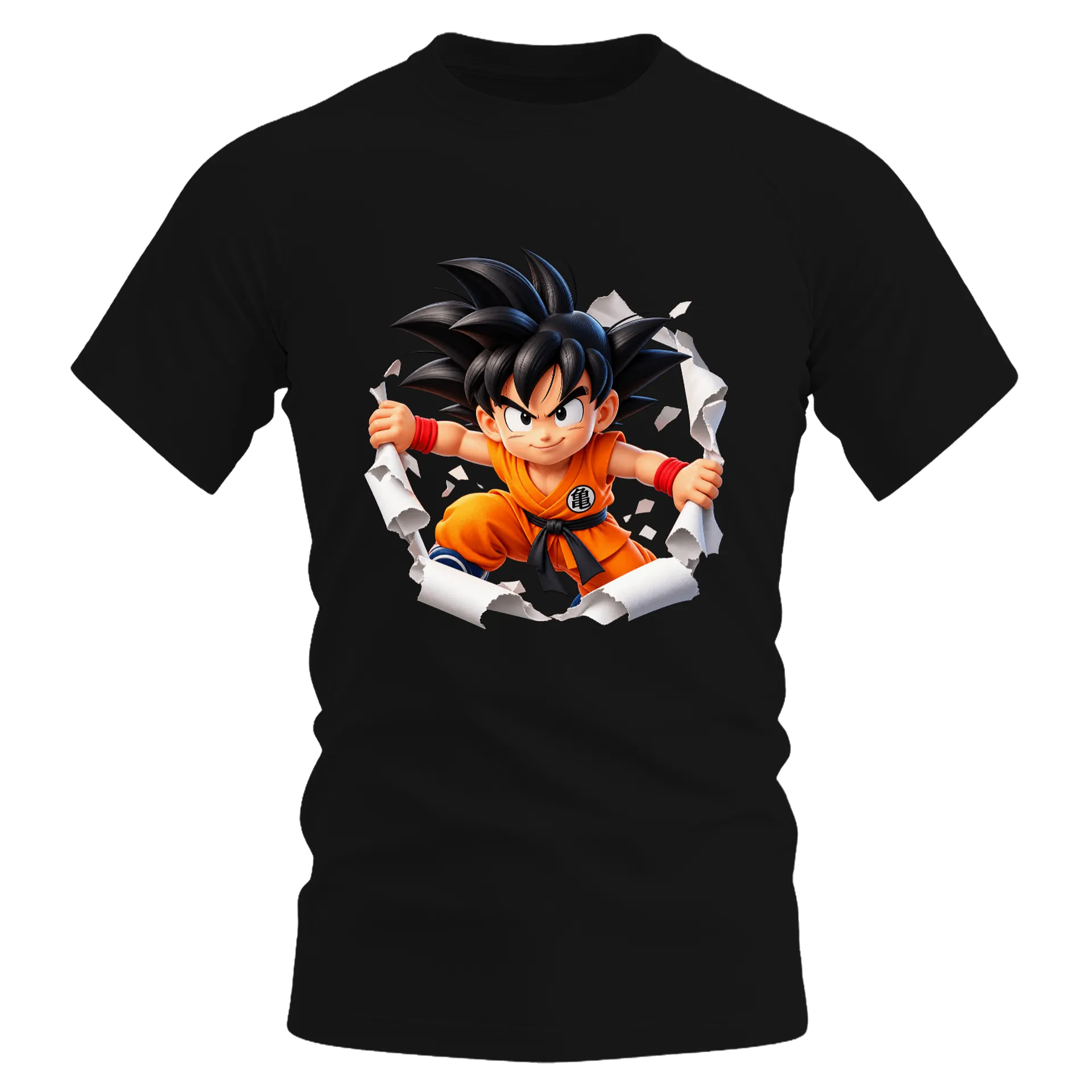 Camiseta Dry Fit Goku Infantil Anime Colorido Poliéster - Imagem 1
