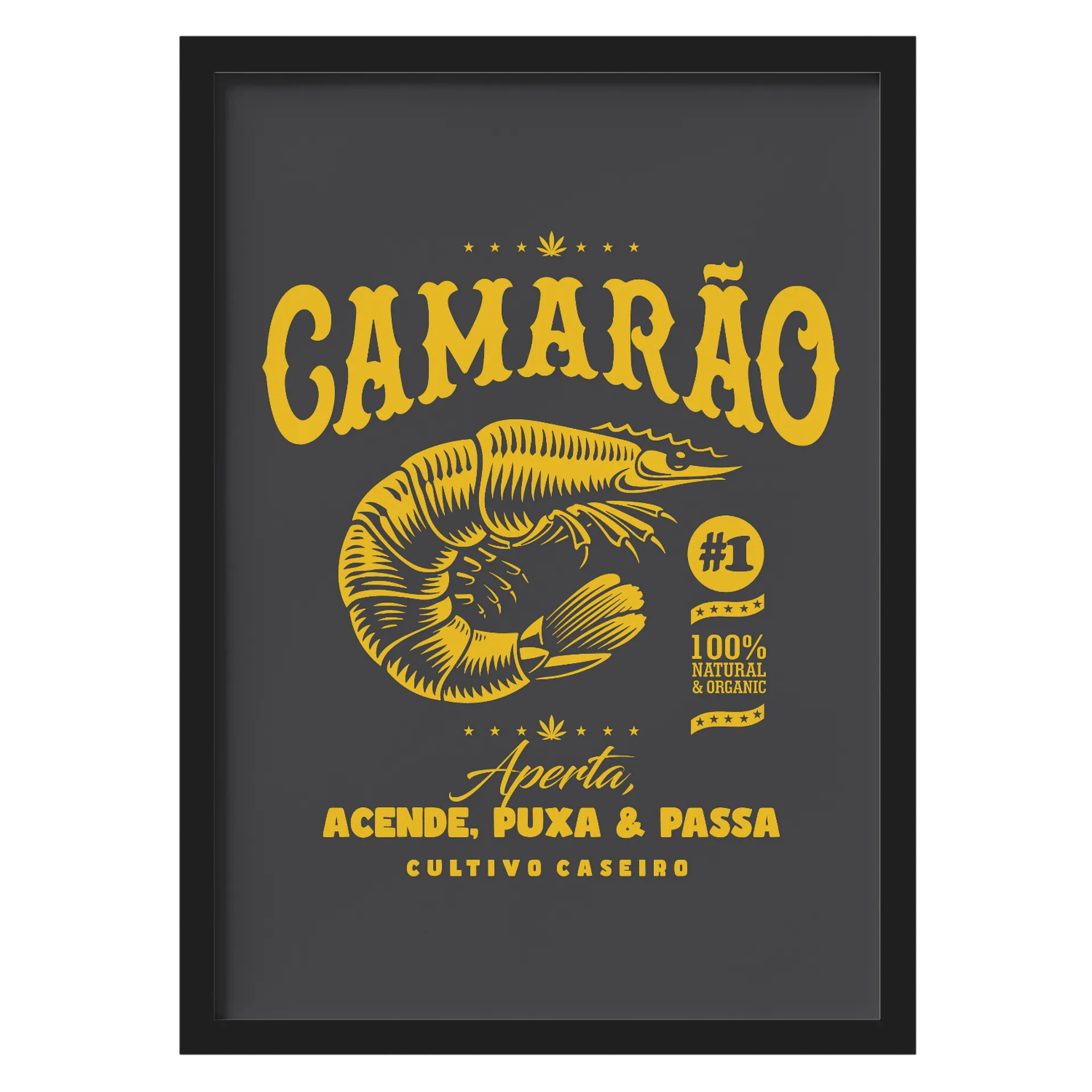 Quadro Camarão 100% Natural A3 - Imagem 1