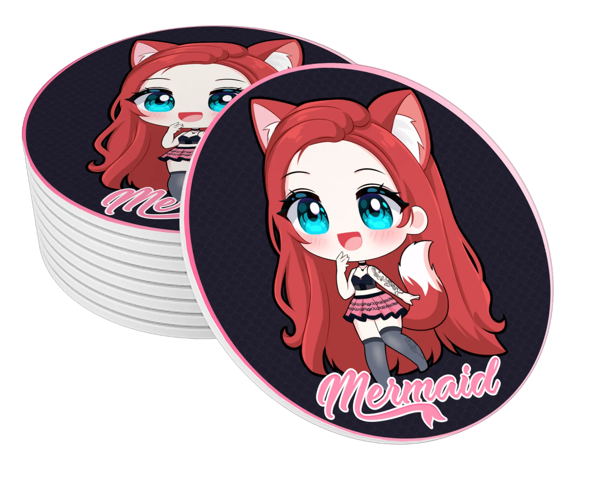 Porta-copos Mermaid 🩷 Chibi Collection ✨ de Mermaid — imagem 1 de 3