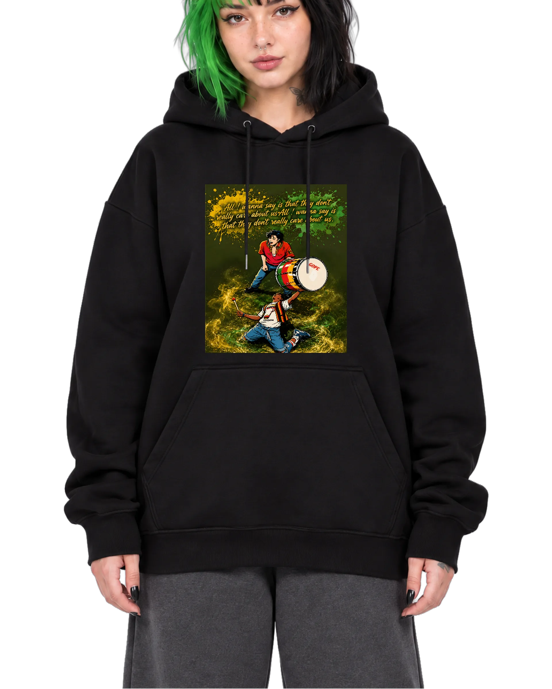 Blusa Moletom Canguru Gope com Estampa Cartoon e Frase em - Imagem 1