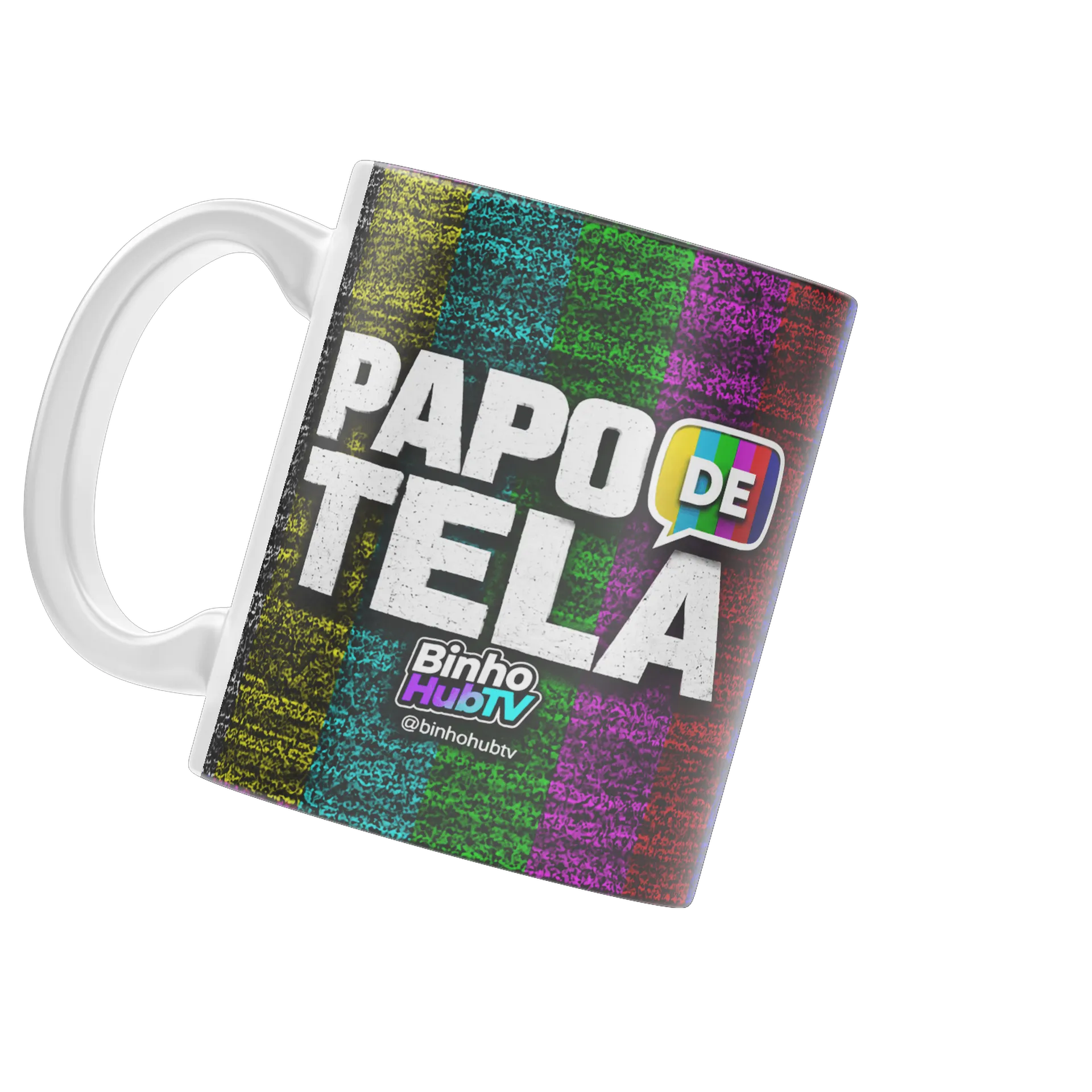 Caneca Papo de Tela Estampa Tipográfica Colorida 325ml - Imagem 3