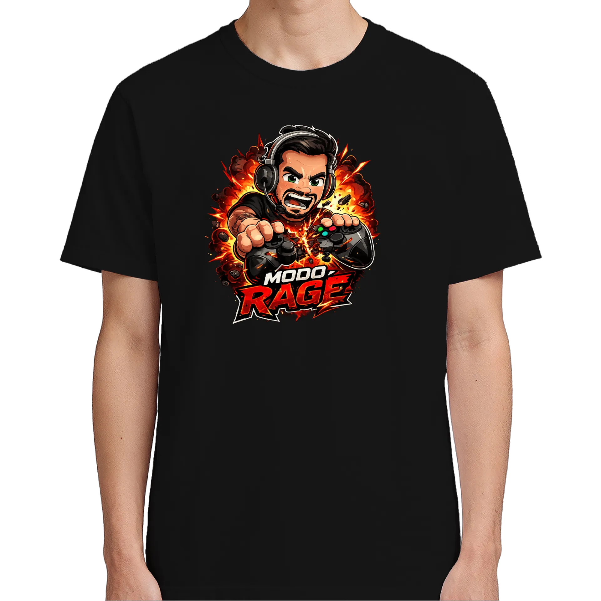 Camiseta Modo Rage Estampa Gamer 100% Algodão - Imagem 5