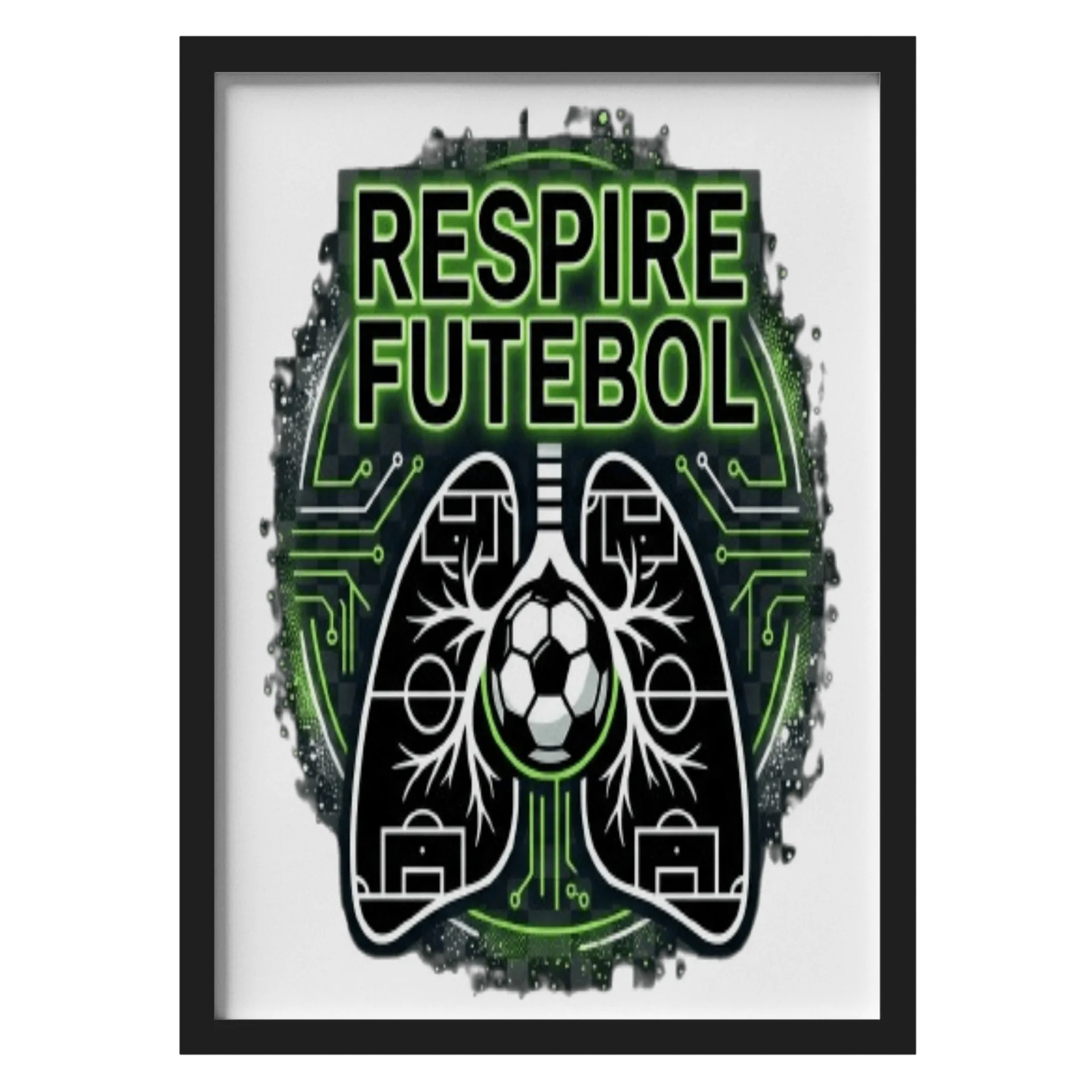 Quadro Respirar Futebol Estampa Digital A3 - Imagem 1