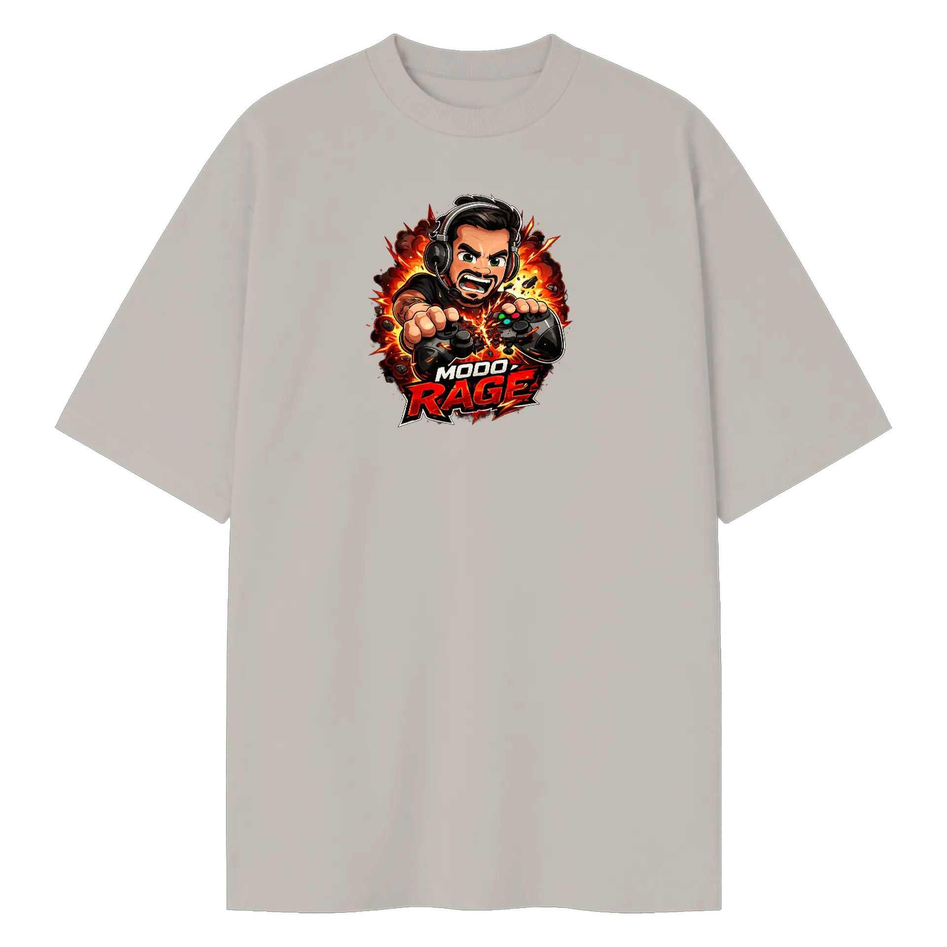 Camiseta Oversized Estampa Modo Rage Saara 100% Algodão - Imagem 1