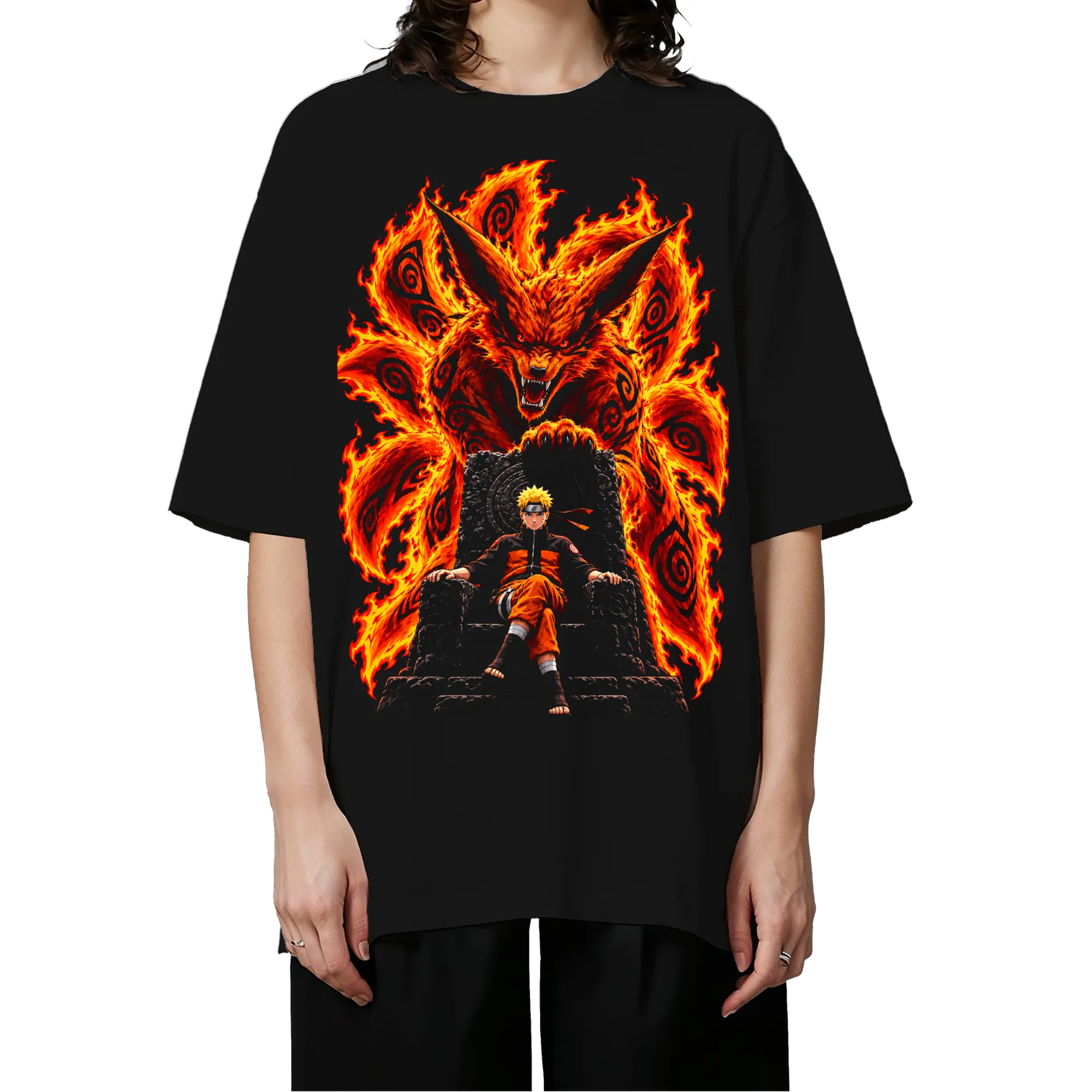 Camiseta Oversized Naruto e Kurama _premium - Imagem 3
