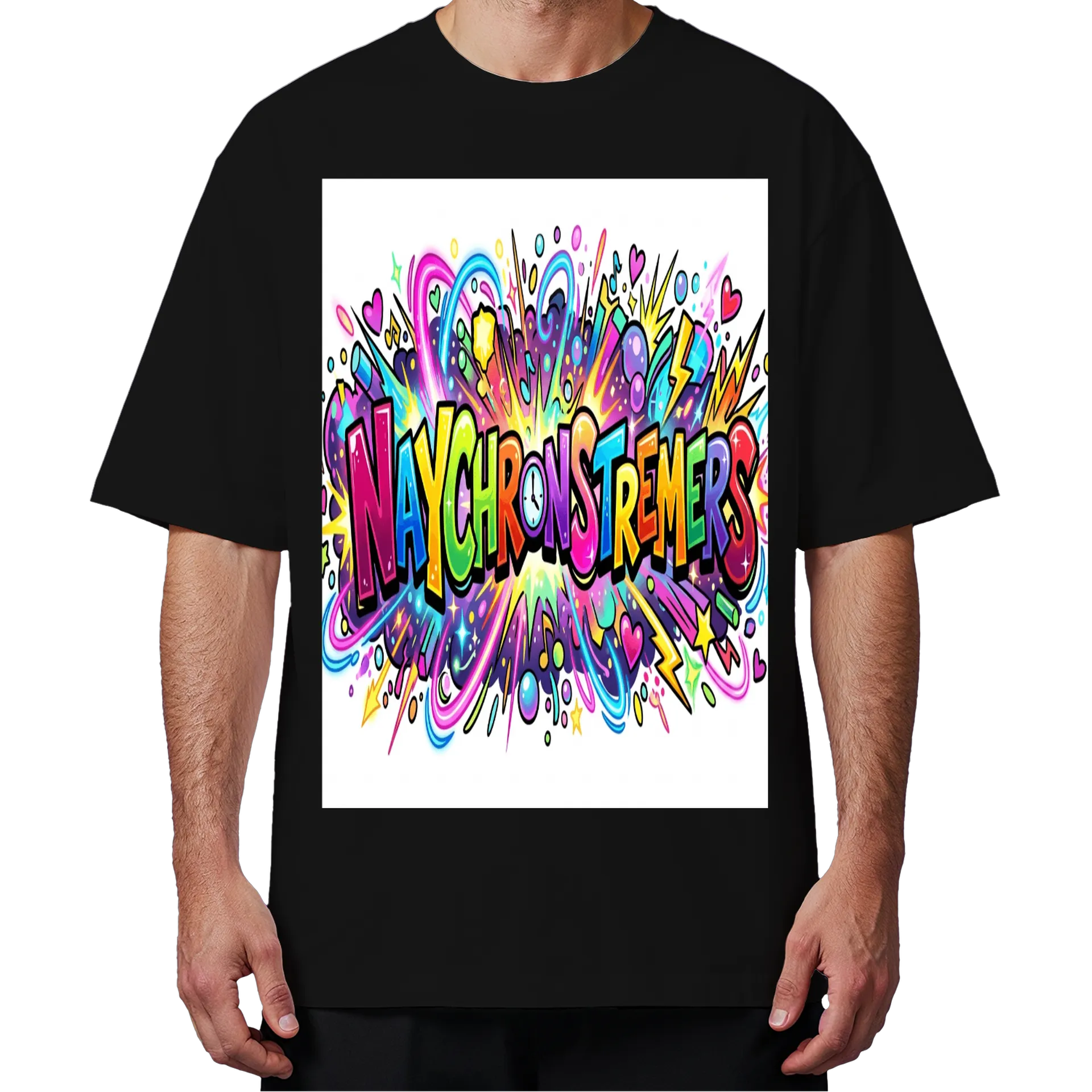 Camiseta Oversized Estampa Tipográfica Nacho Streamers - Imagem 4