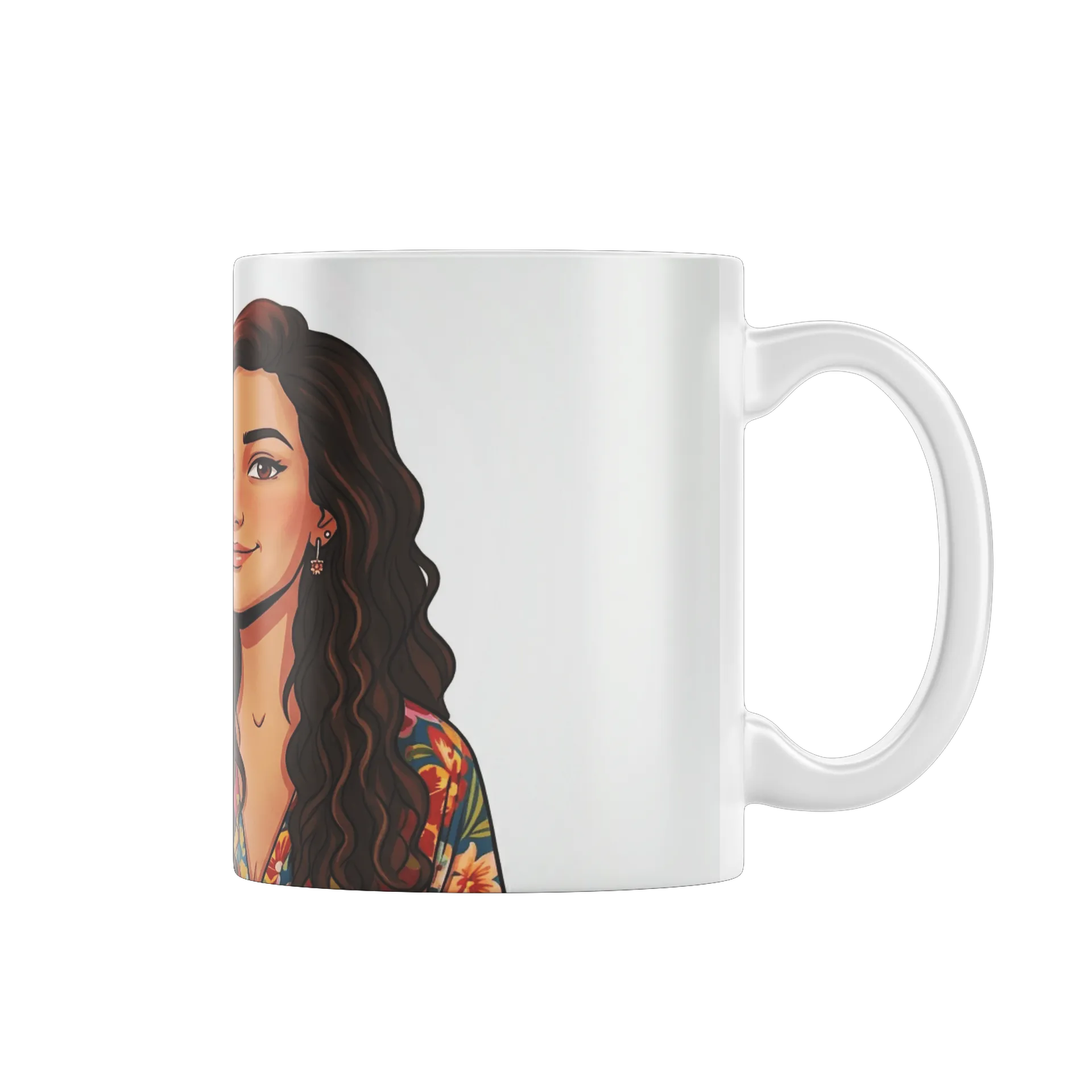 Caneca Mulher Ilustrada Coração Um Estralo Vira 325ml - Imagem 2
