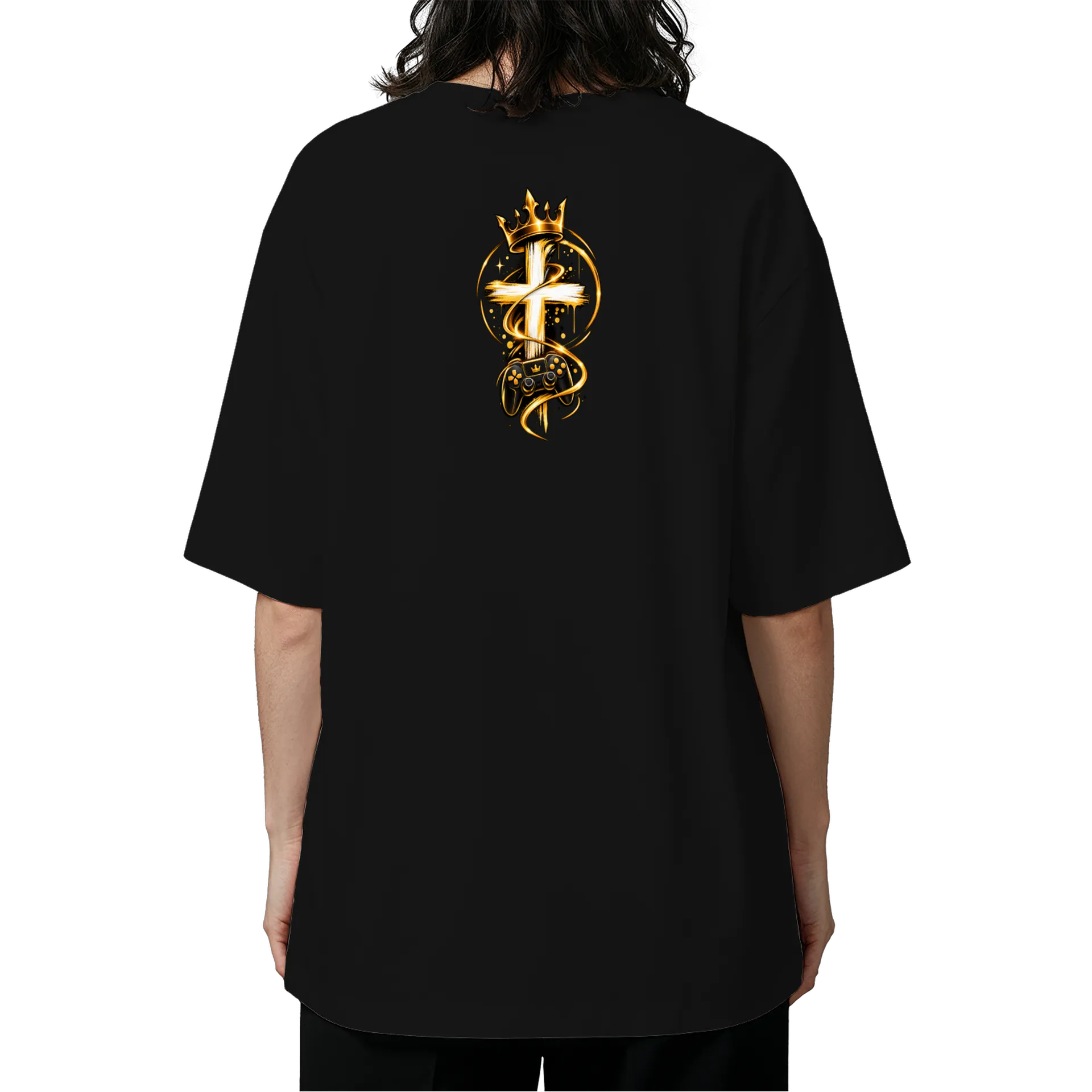 Camiseta Oversized Estampa Deus é a Minha Gameplay - Imagem 5